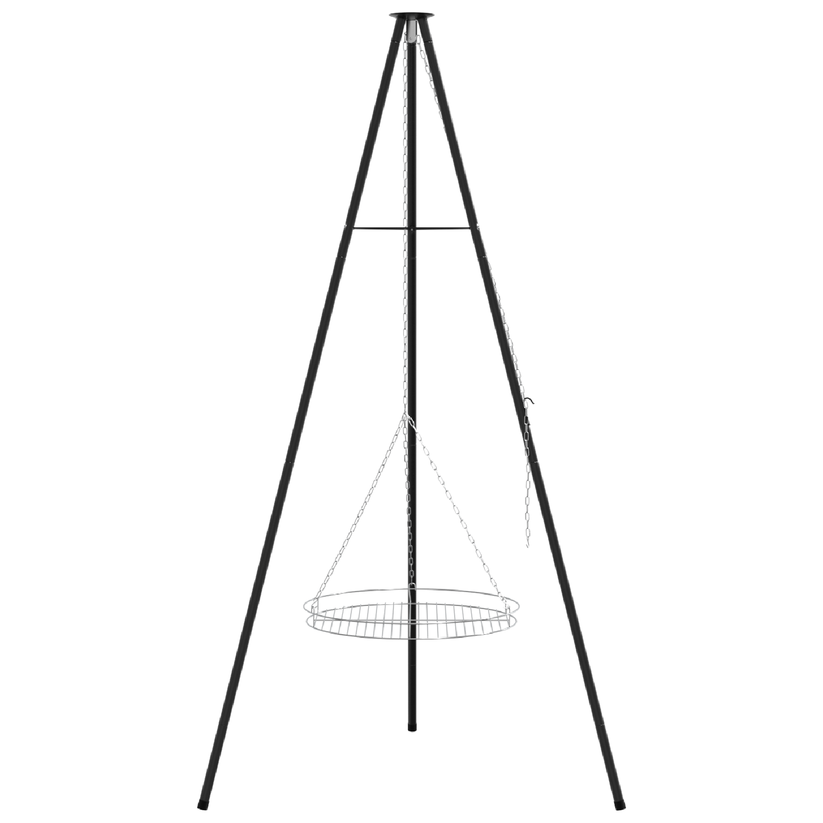 Campfire Cooking Tripod with Grill Grate 170 cm Steel - Image 3