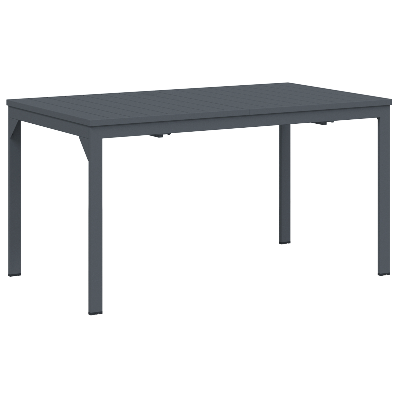 Garden Table Dark Grey Aluminium Large Expandable Table Leaves - Image 2