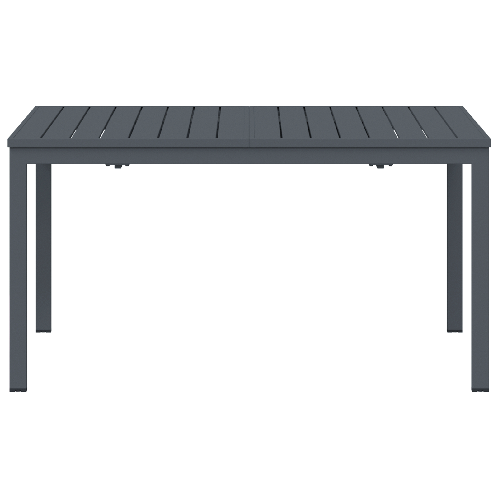 Garden Table Dark Grey Aluminium Large Expandable Table Leaves - Image 5