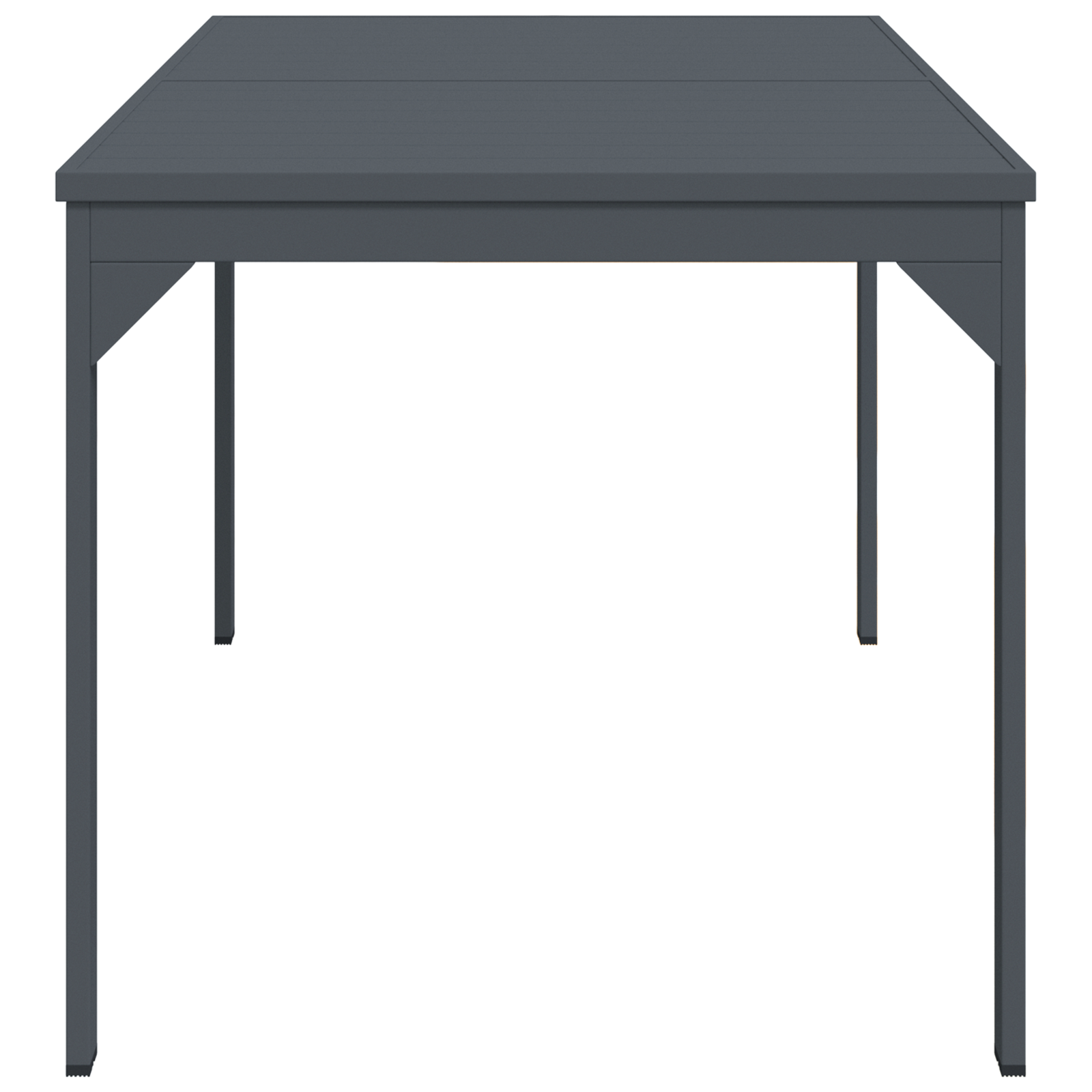 Garden Table Dark Grey Aluminium Large Expandable Table Leaves - Image 6