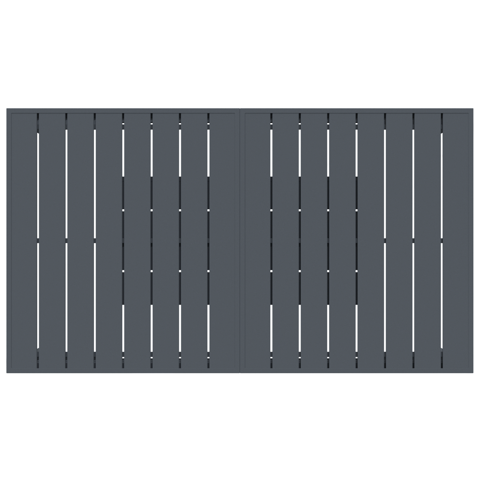 Garden Table Dark Grey Aluminium Large Expandable Table Leaves - Image 7