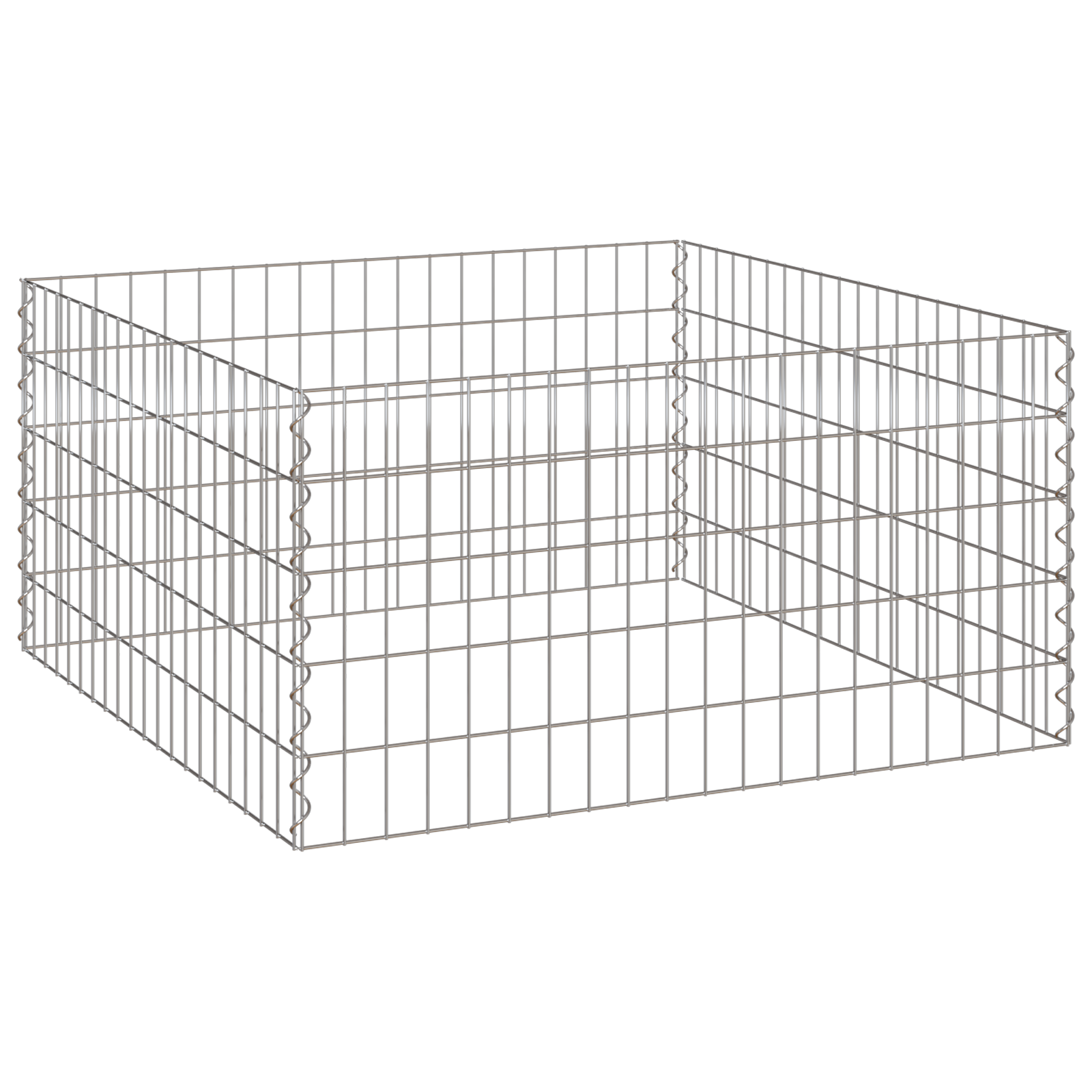 Garden Composter 100x100x50 cm Galvanized Steel Square - Image 2