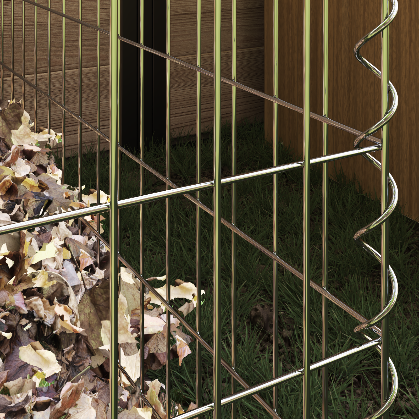 Garden Composter 100x100x50 cm Galvanized Steel Square - Image 3