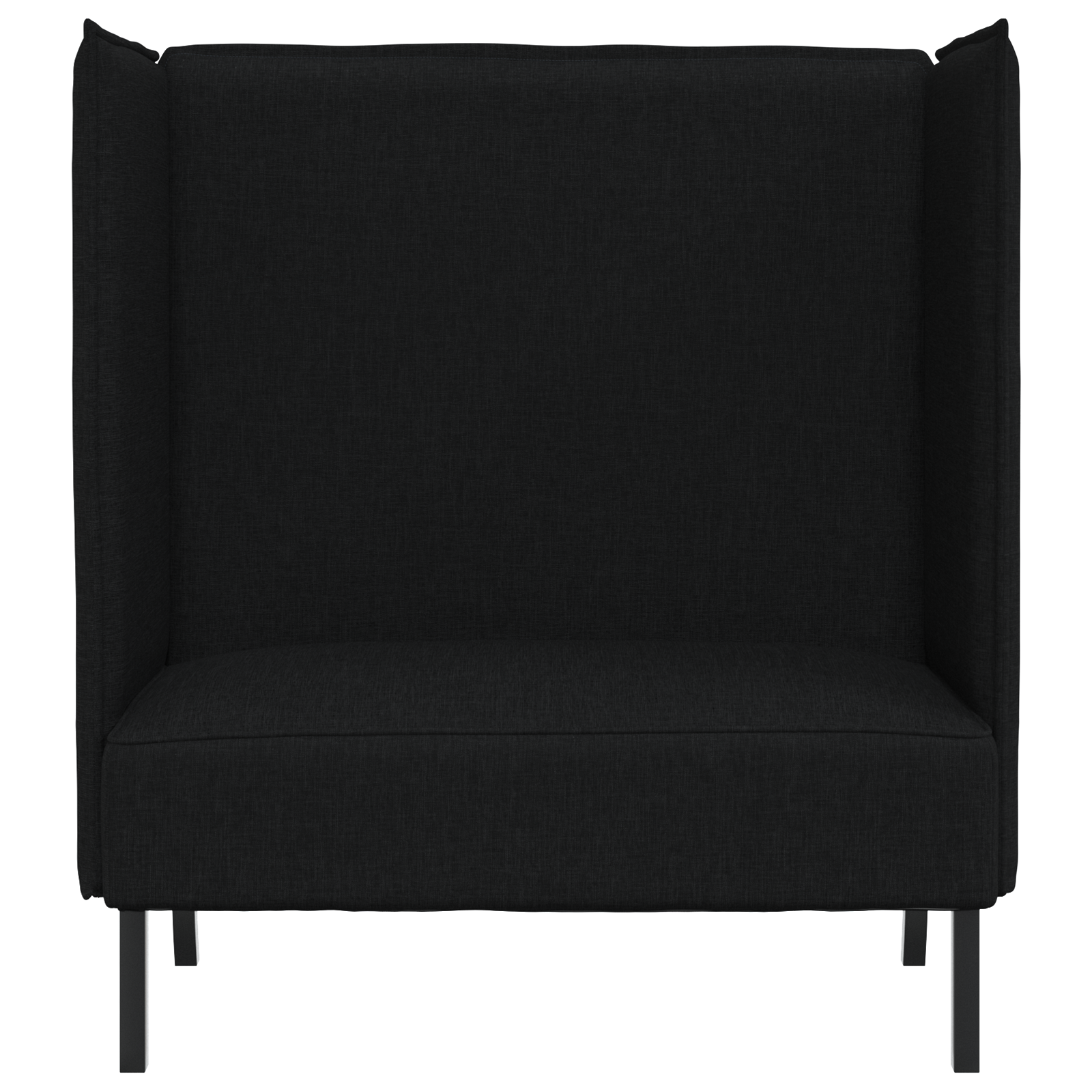 Highback Sofa Black 109x56x121 cm Fabric - Image 4