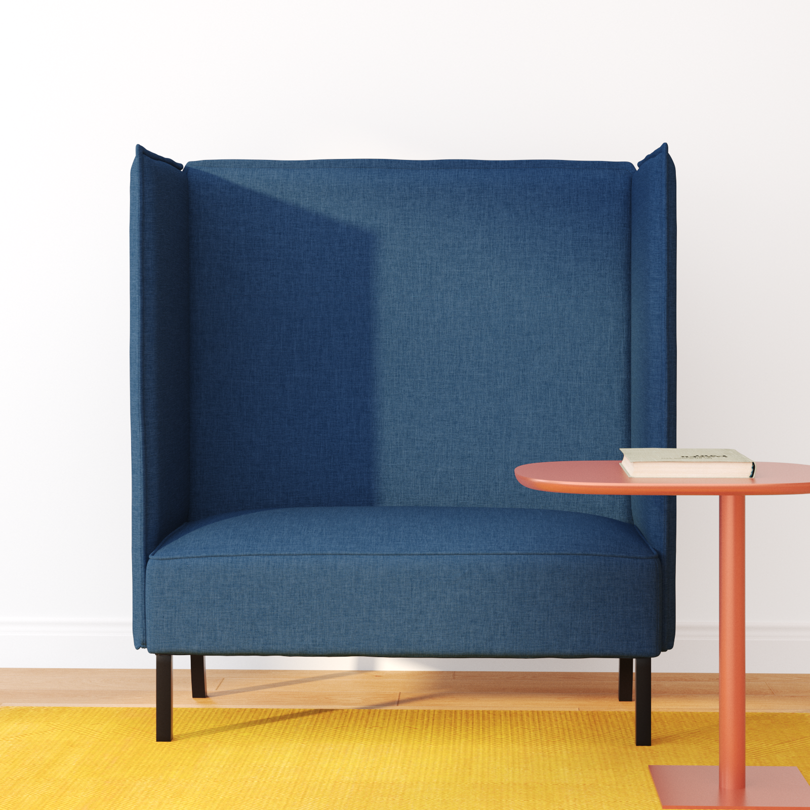 Highback Sofa Blue 109x56x121 cm Fabric - Image 3