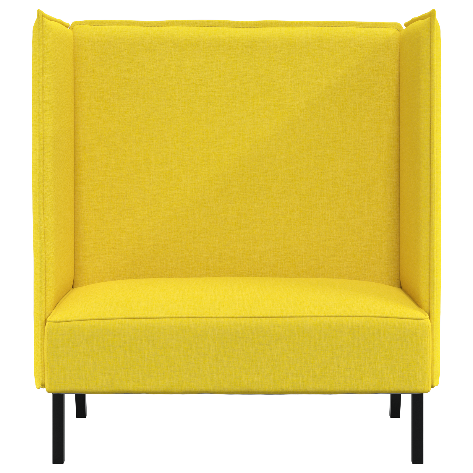 Highback Sofa Light Yellow 109x56x121 cm Fabric - Image 4