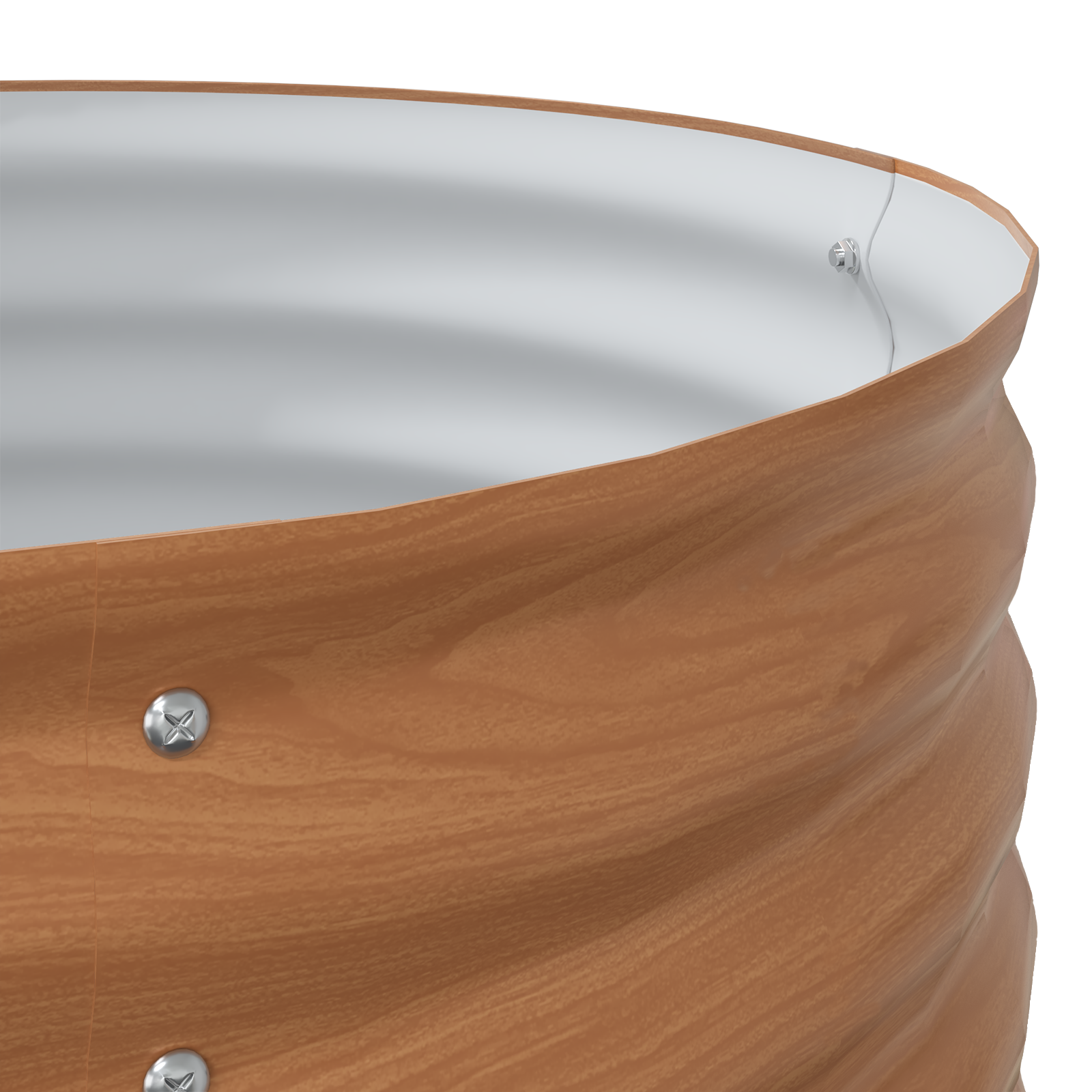 Raised Garden Bed Brown with Wood Look 160x80x81 cm Steel - Image 7