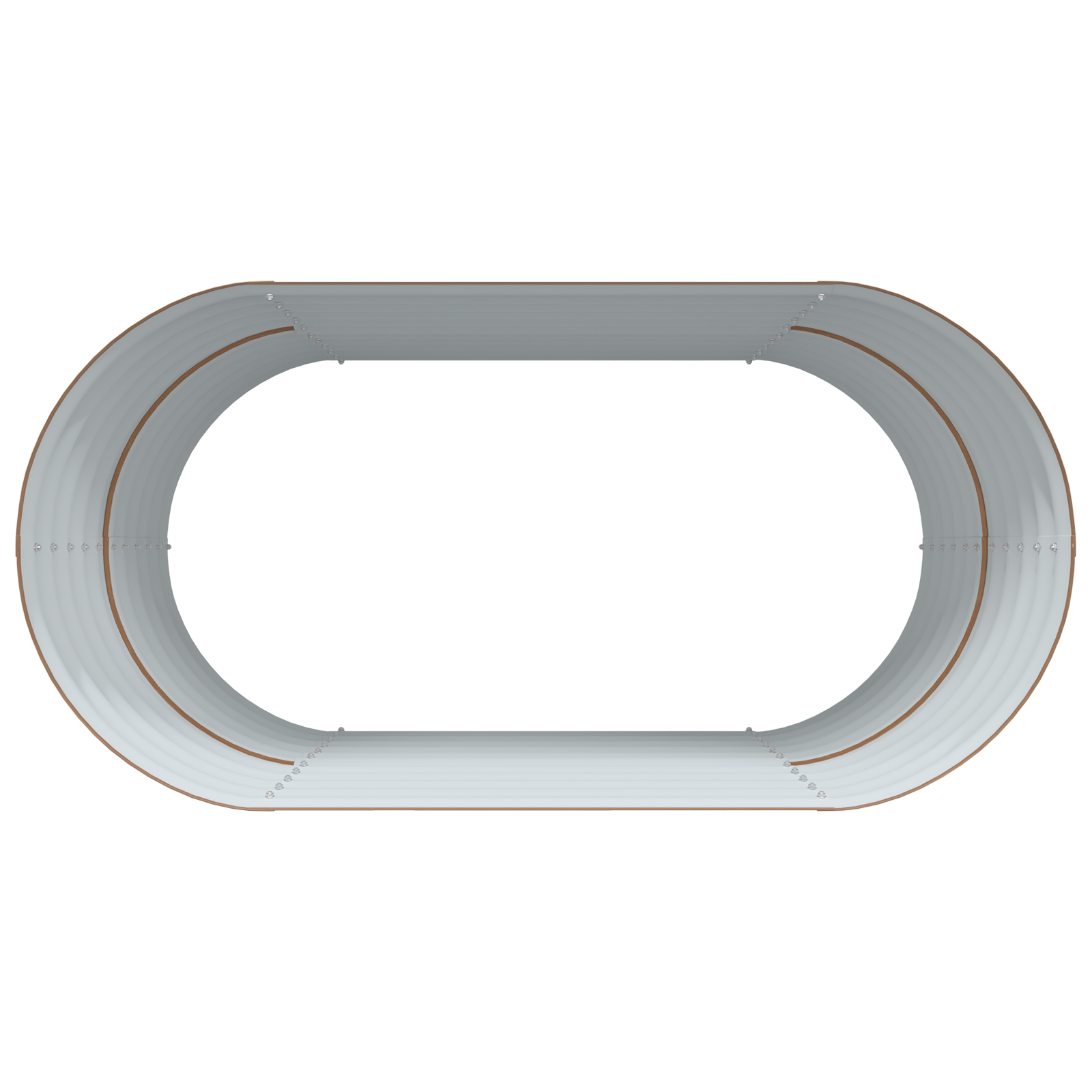 Raised Garden Bed Brown with Wood Look 160x80x81 cm Steel - Image 6