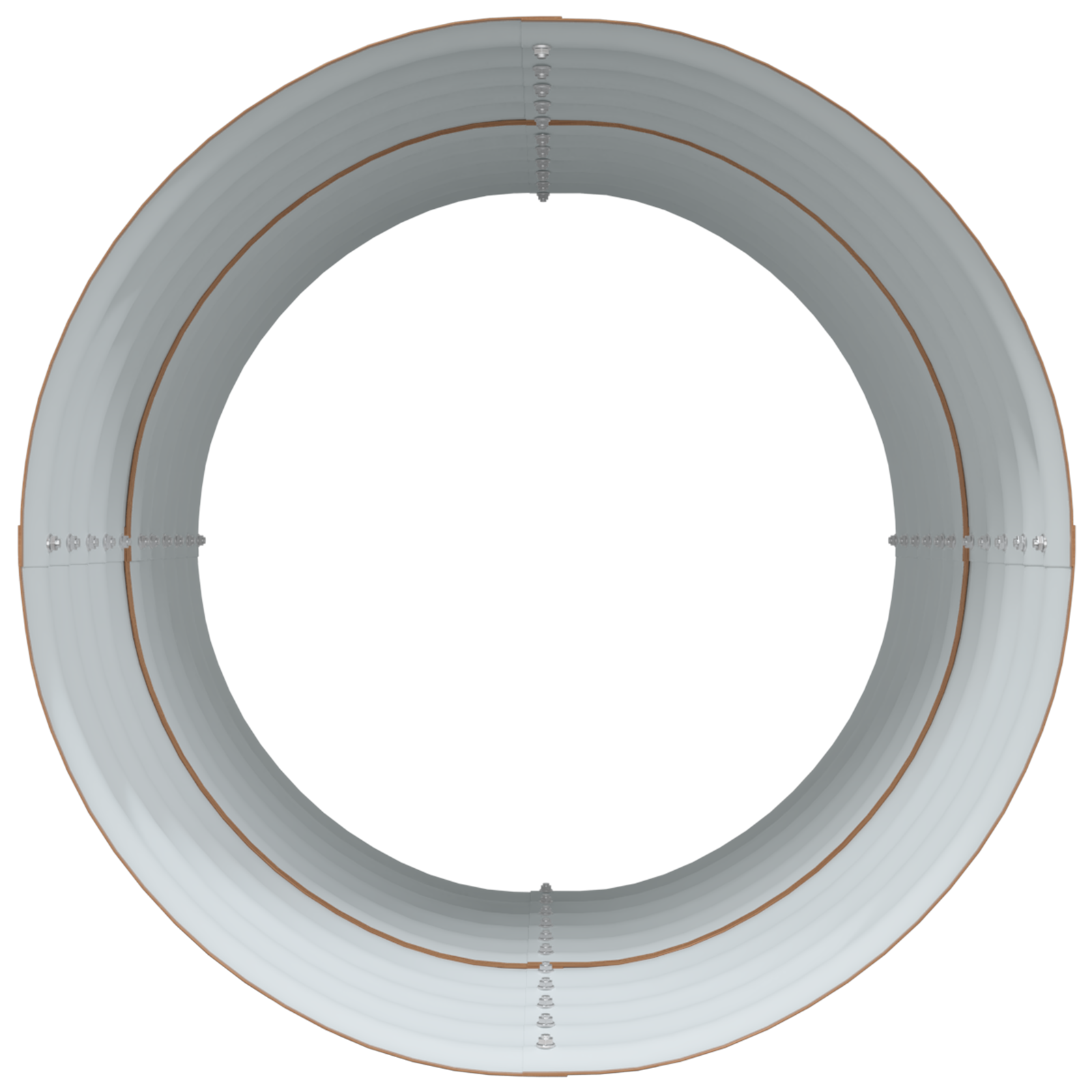 Raised Garden Bed Brown with Wood Look 80x80x81 cm Steel - Image 6