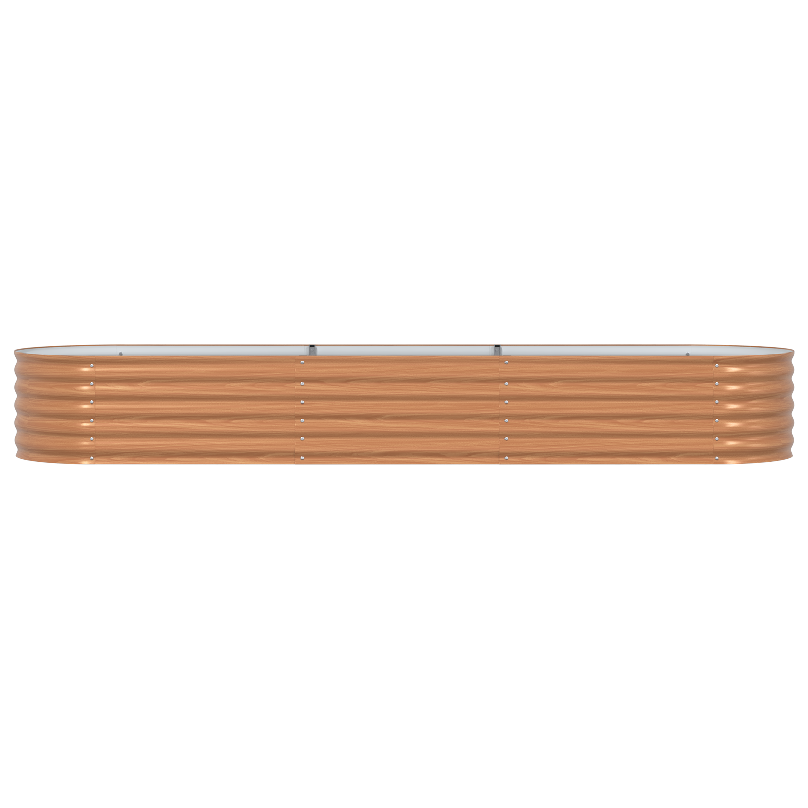 Raised Garden Bed Brown with Wood Look 320x80x44 cm Steel - Image 5
