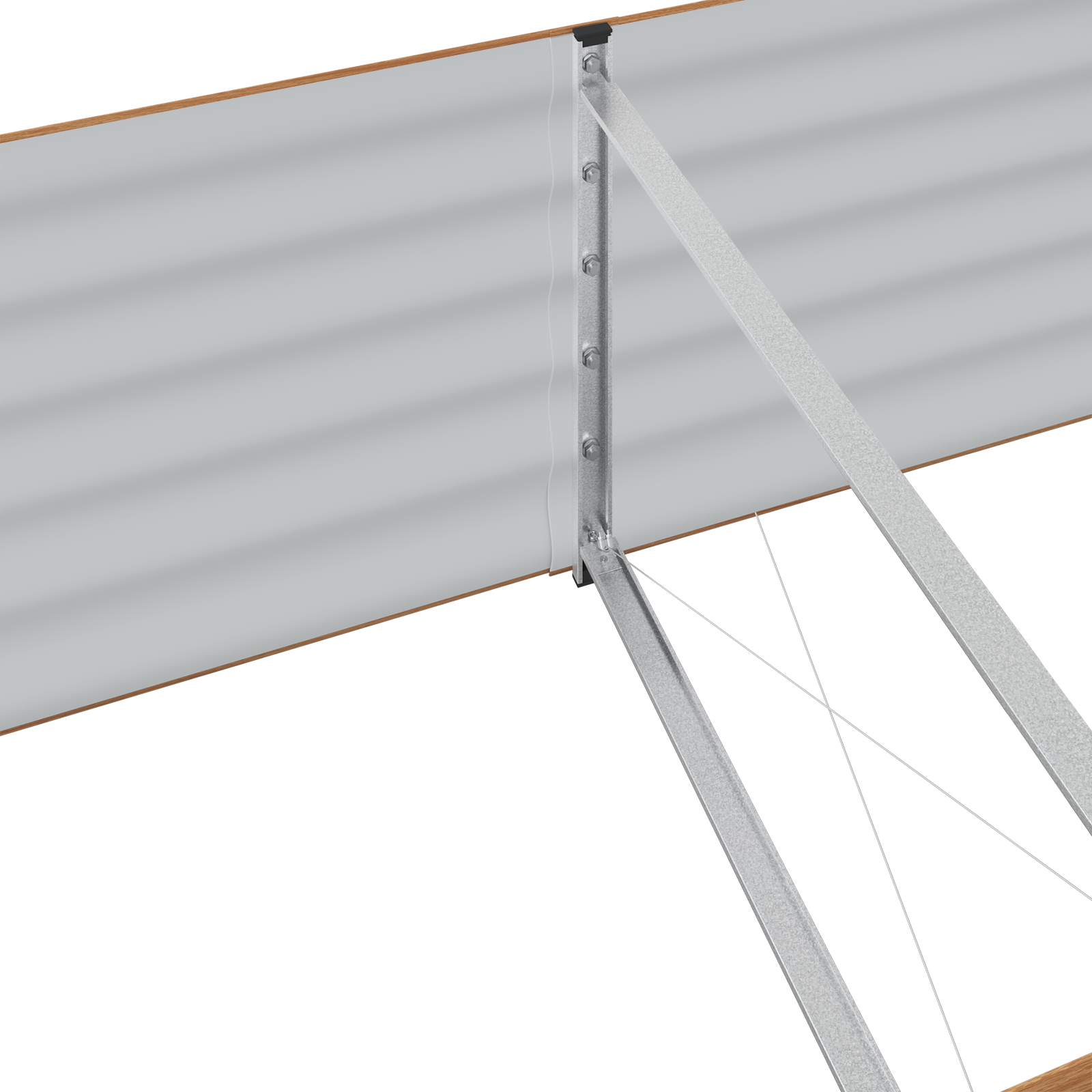 Raised Garden Bed Brown with Wood Look 240x80x44 cm Steel - Image 7