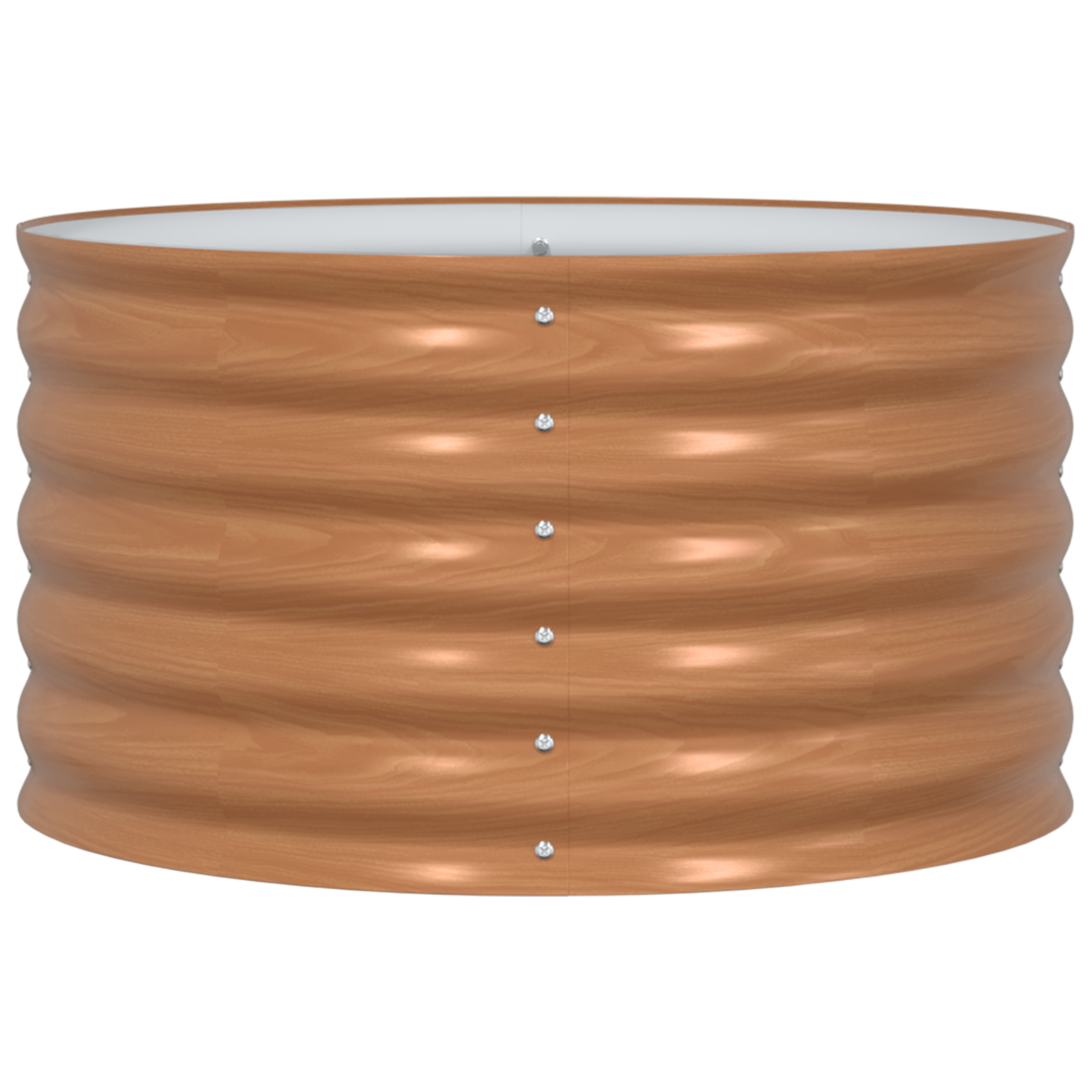 Raised Garden Bed Brown with Wood Look 80x80x44 cm Steel - Image 5