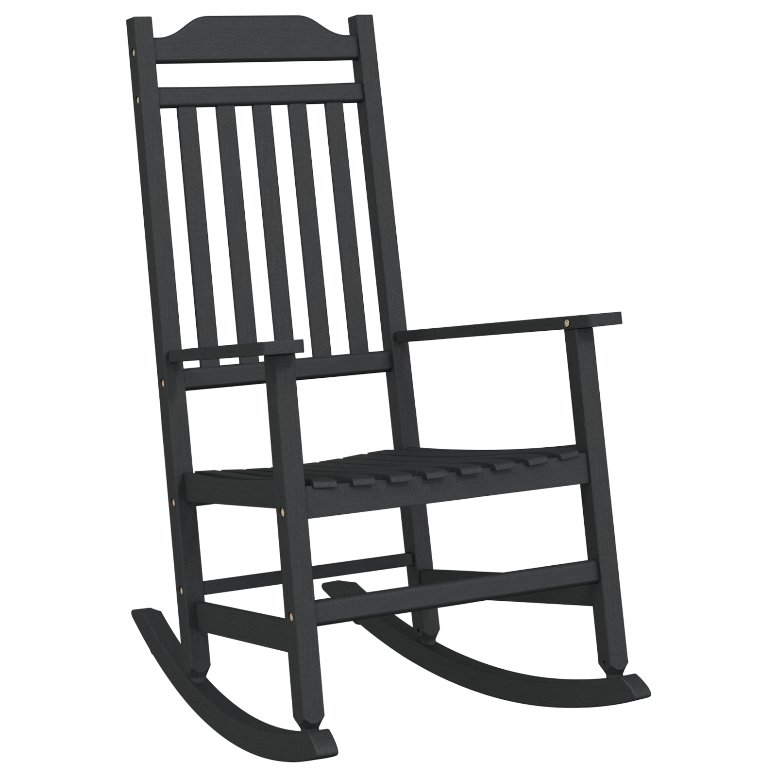 Garden Rocking Chair Black 65x84x114 cm HDPE - Image 2