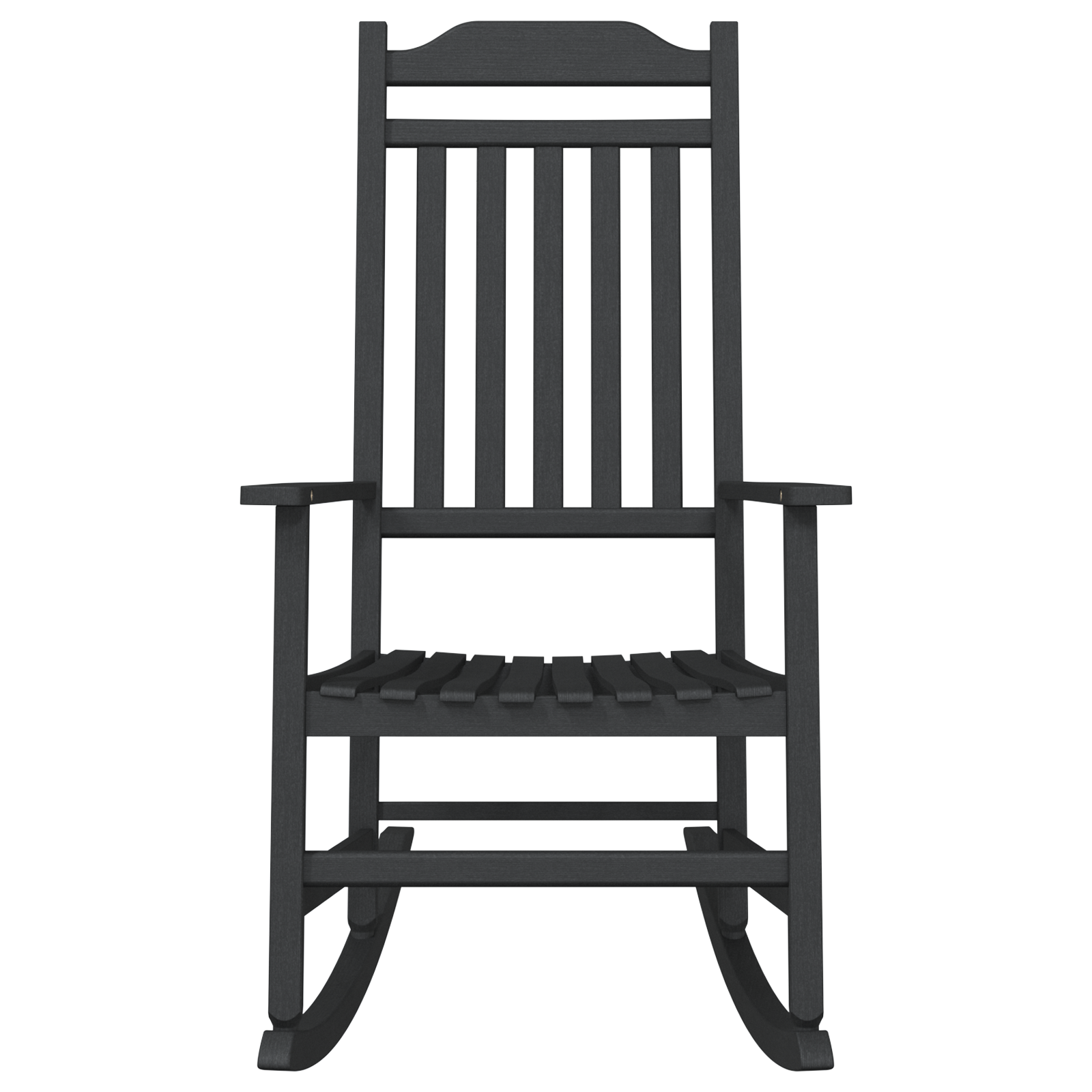 Garden Rocking Chair Black 65x84x114 cm HDPE - Image 4