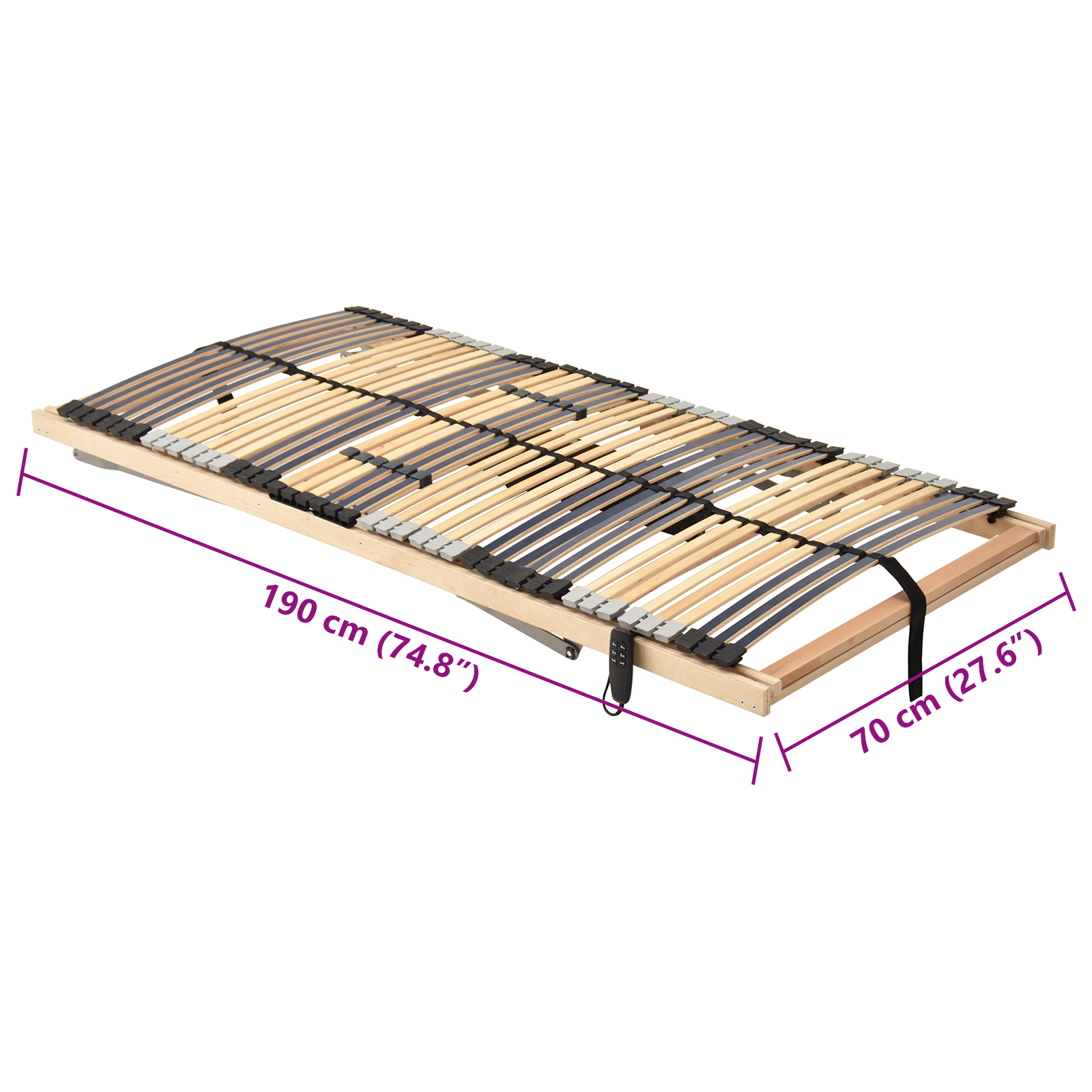 Elektrinė grotelėta lova 39 groteles 7 zonos 70x190 cm - Image 8