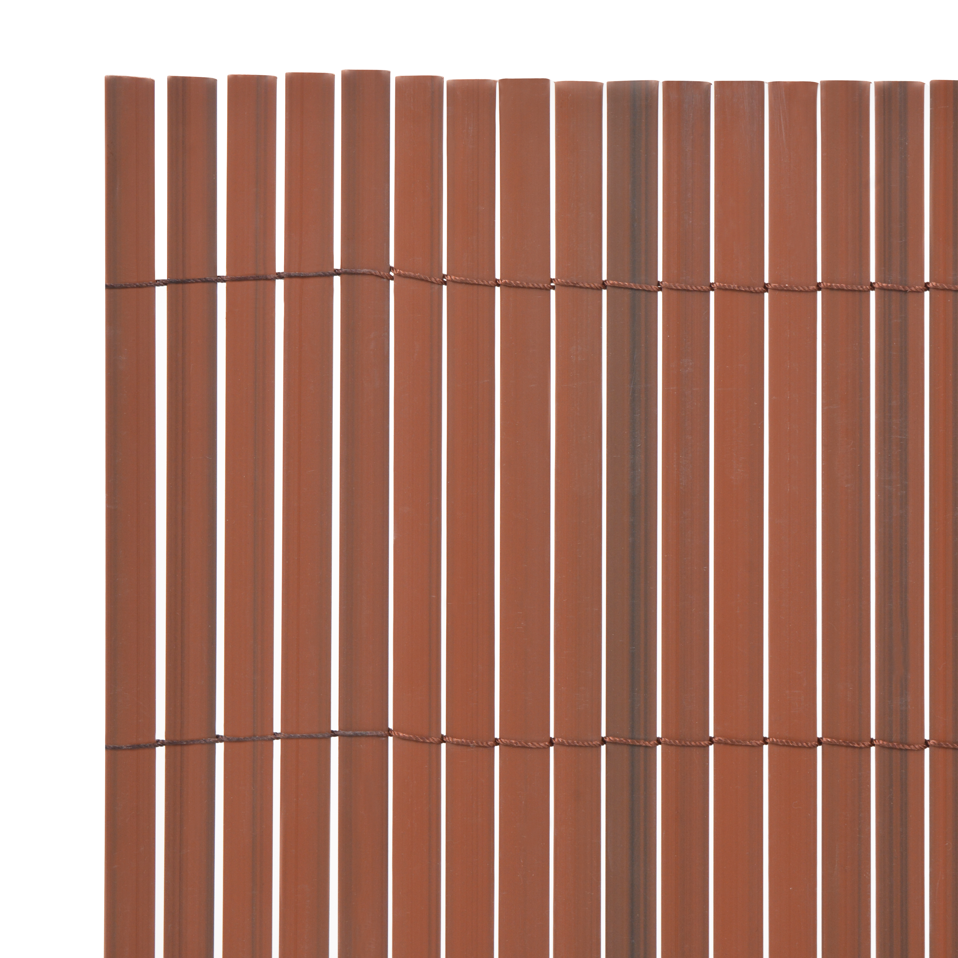 Garden Fence Double-Sided Brown 1.5x3 m PVC - Image 4