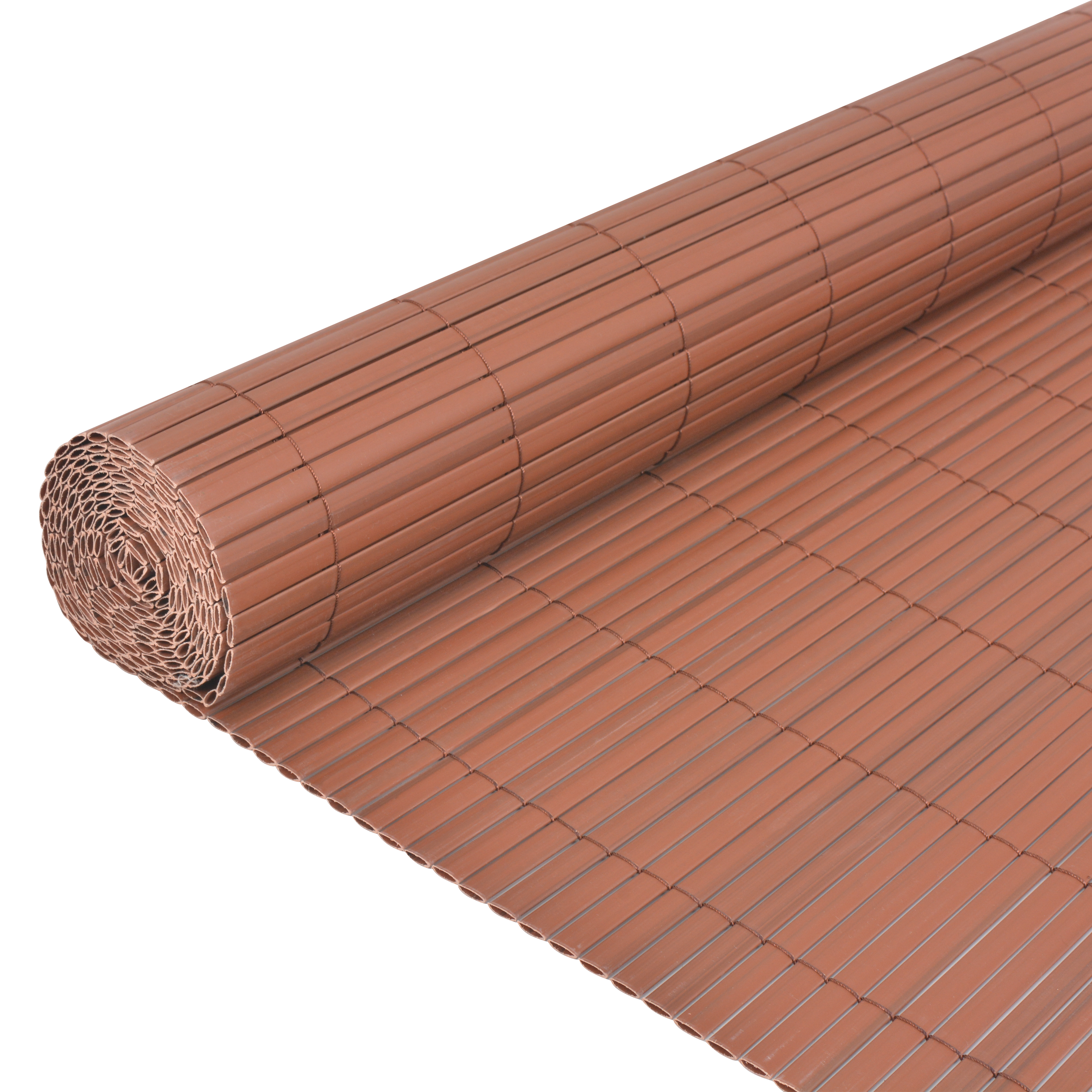 Garden Fence Double-Sided Brown 1.5x3 m PVC - Image 5