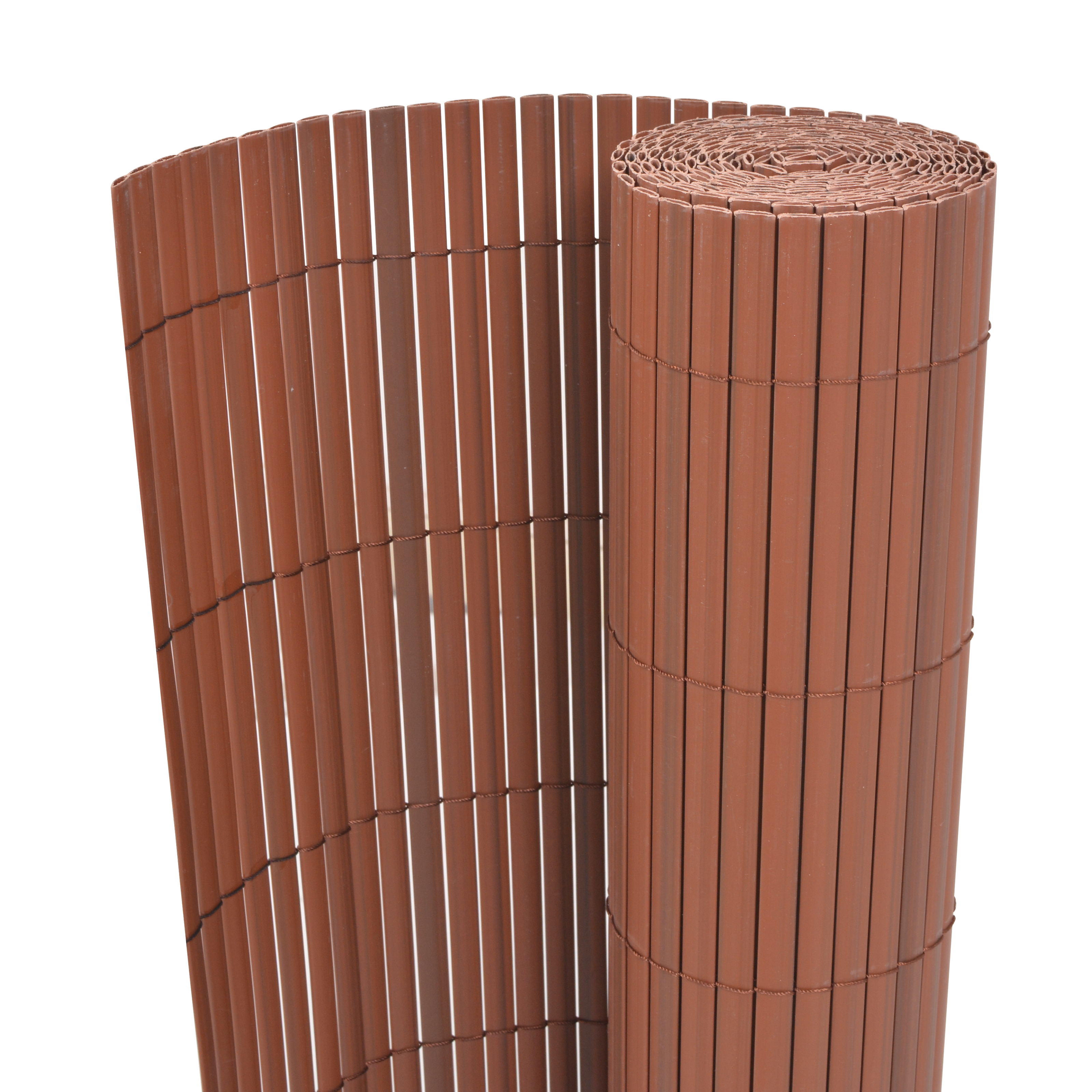 Garden Fence Double-Sided Brown 1.5x3 m PVC