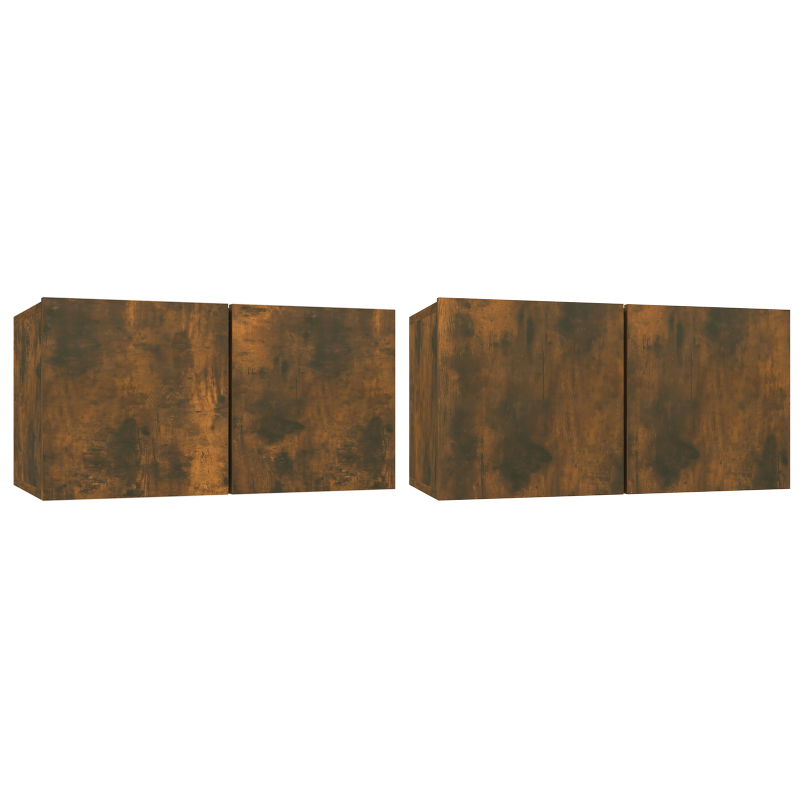 Hanging TV Cabinets 2 pcs Smoked Oak 60x30x30 cm - Image 2
