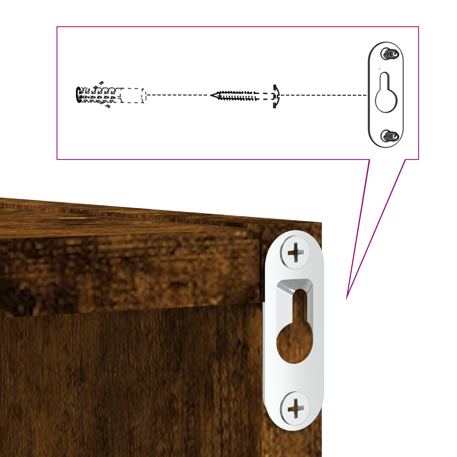 Floating Shelves Smoked oak Solid Oak wood Medium Wall mounting - Image 8