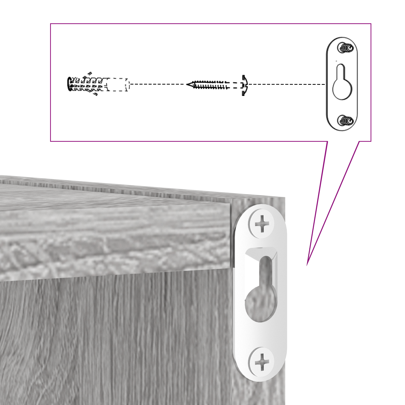 Floating Shelves Grey sonoma MDF Medium Wall mounting - Image 8