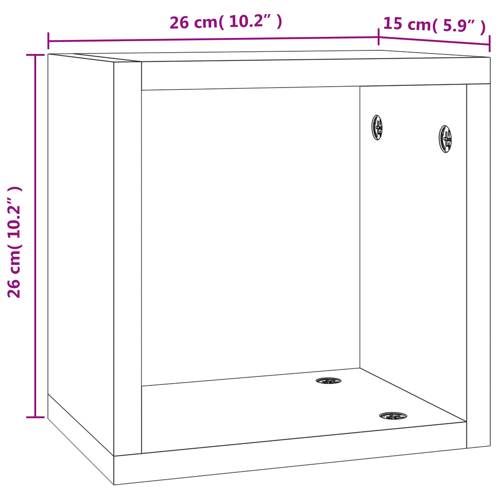 Floating Shelves Grey sonoma MDF Medium Wall mounting - Image 9