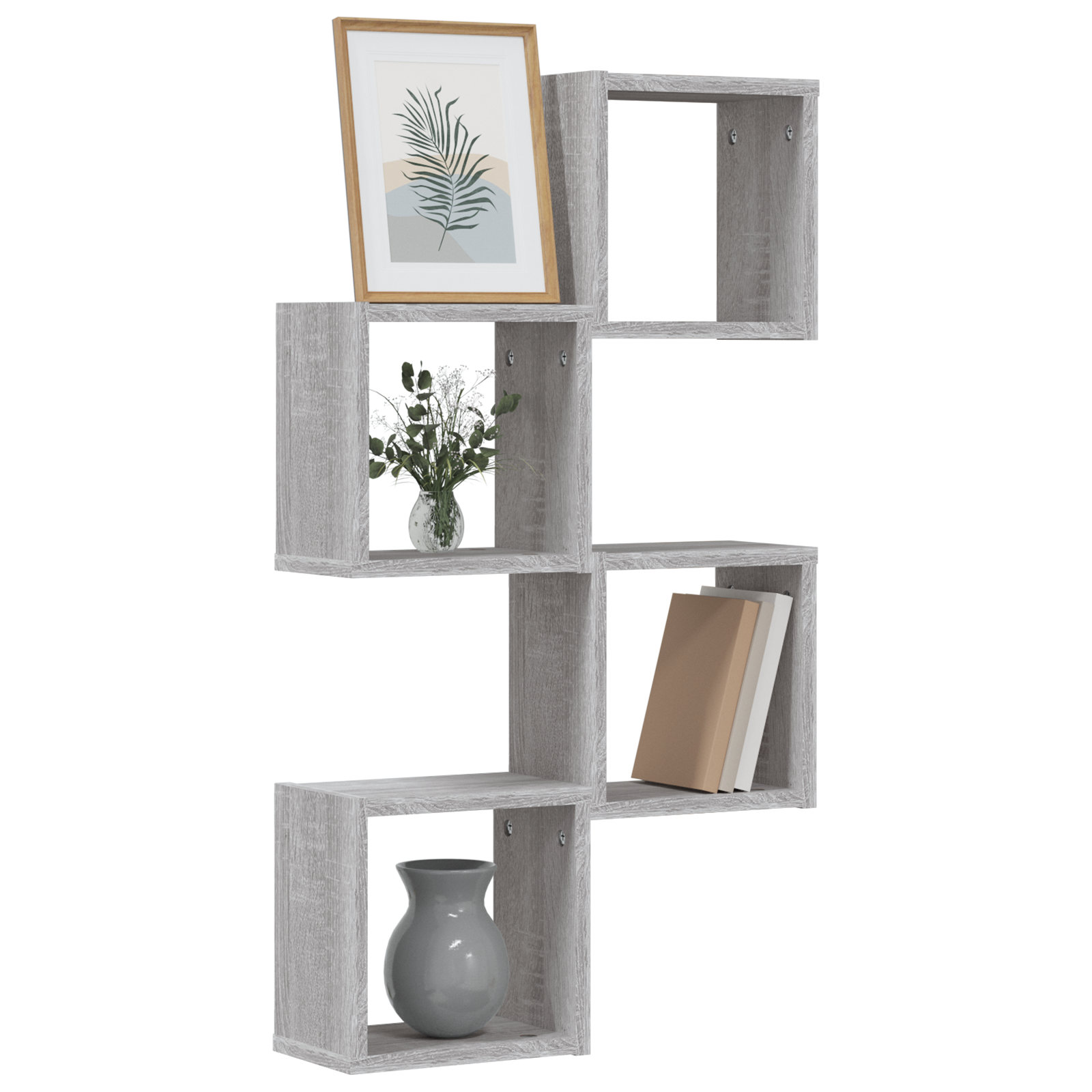 Floating Shelves Grey sonoma MDF Medium Wall mounting - Image 3