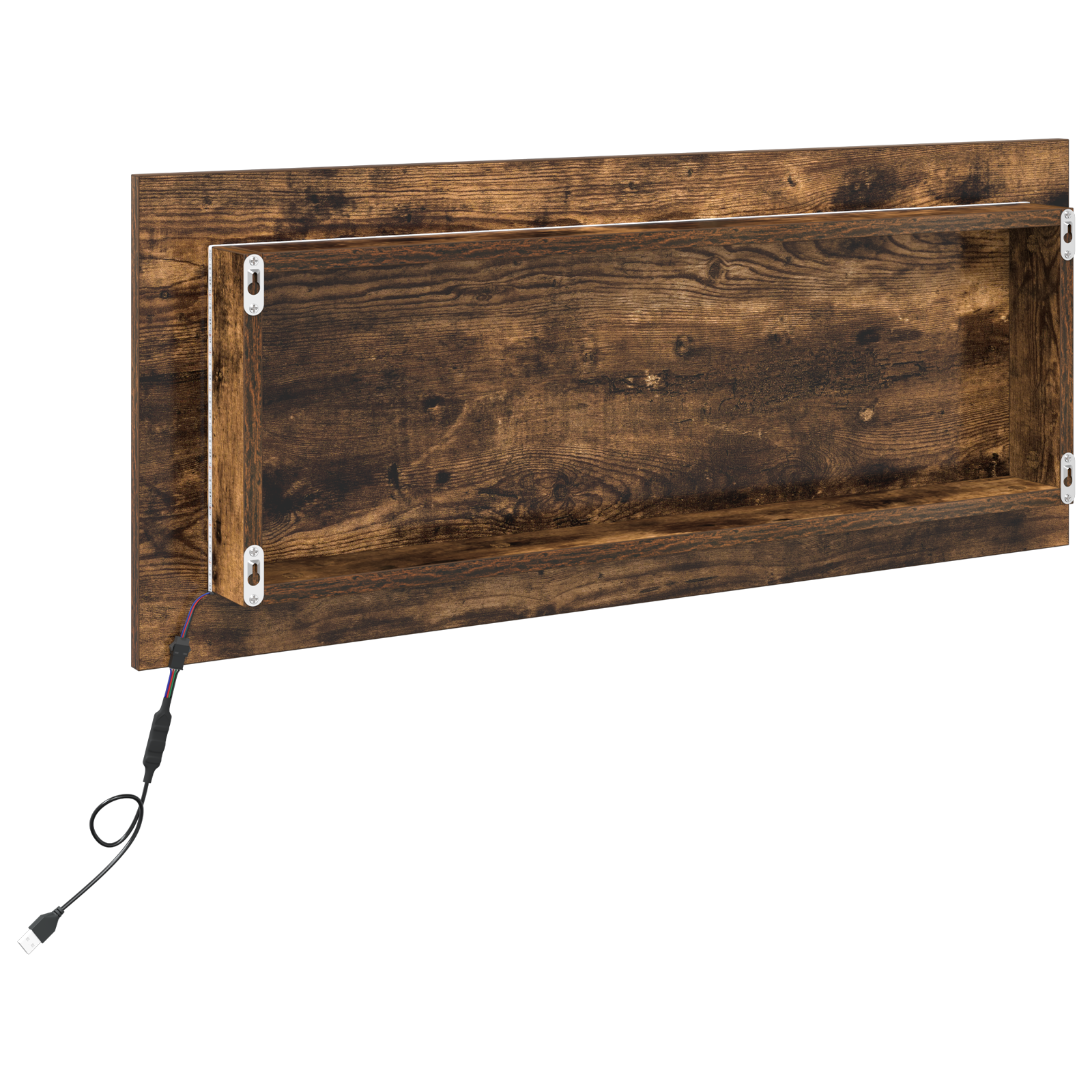 LED Bathroom Mirror Smoked Oak 90x8,5x37 cm Engineered Wood - Image 6