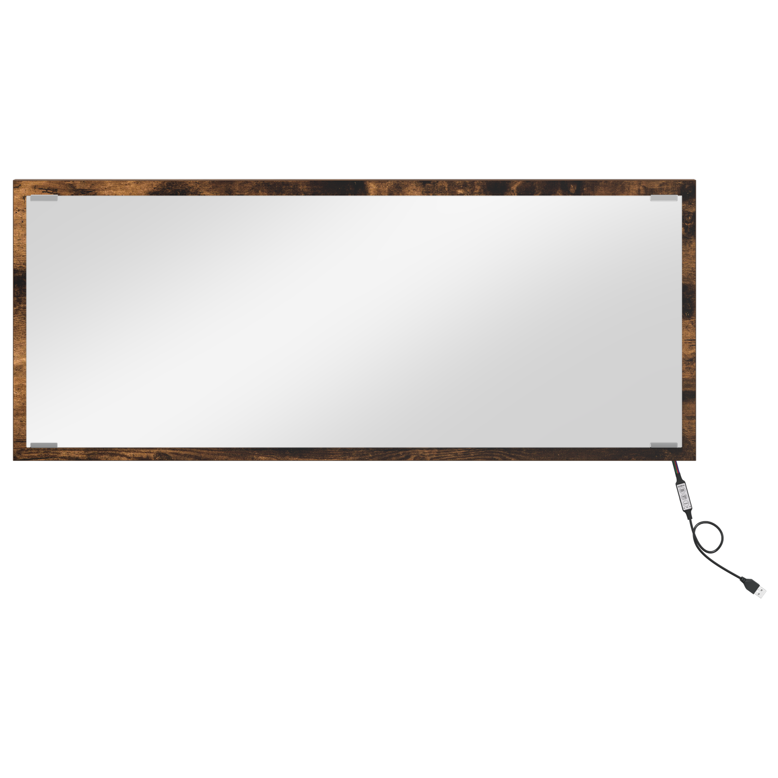 LED Bathroom Mirror Smoked Oak 90x8,5x37 cm Engineered Wood - Image 4