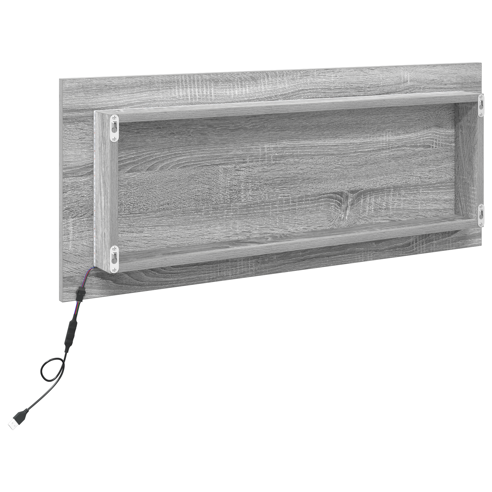 Bathroom Mirror with LED Light Grey Sonoma 90x8,5x37 cm - Image 4