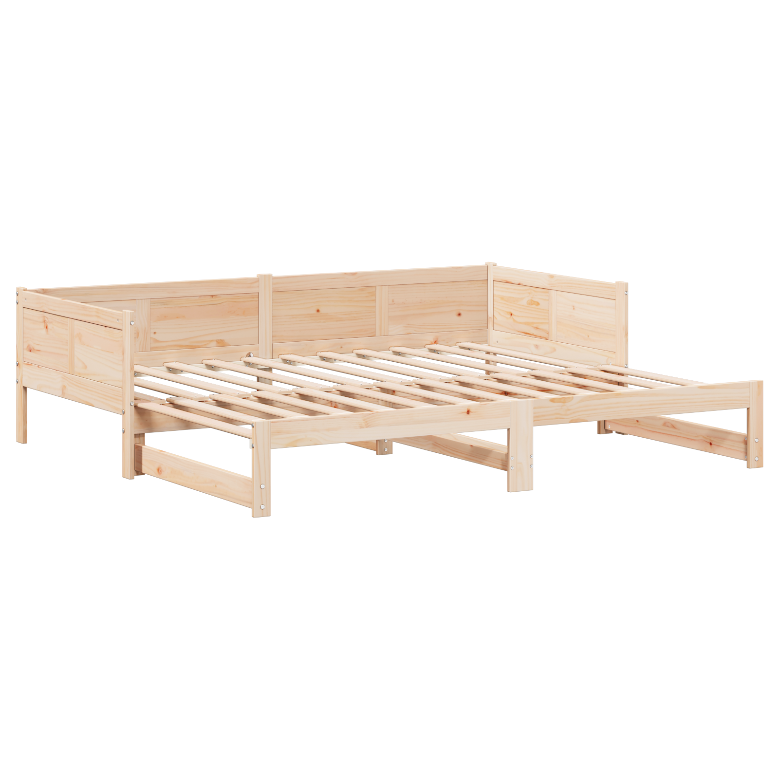 ištraukiama dieninė lova 90x200 cm masyvi pušis - Image 6