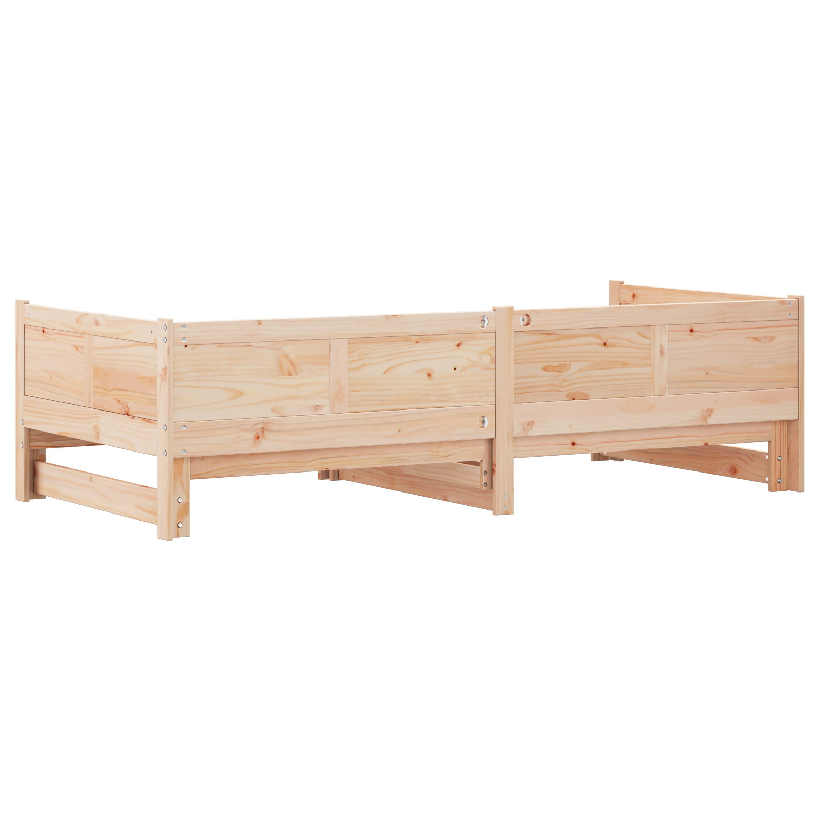 ištraukiama dieninė lova 90x200 cm masyvi pušis - Image 9