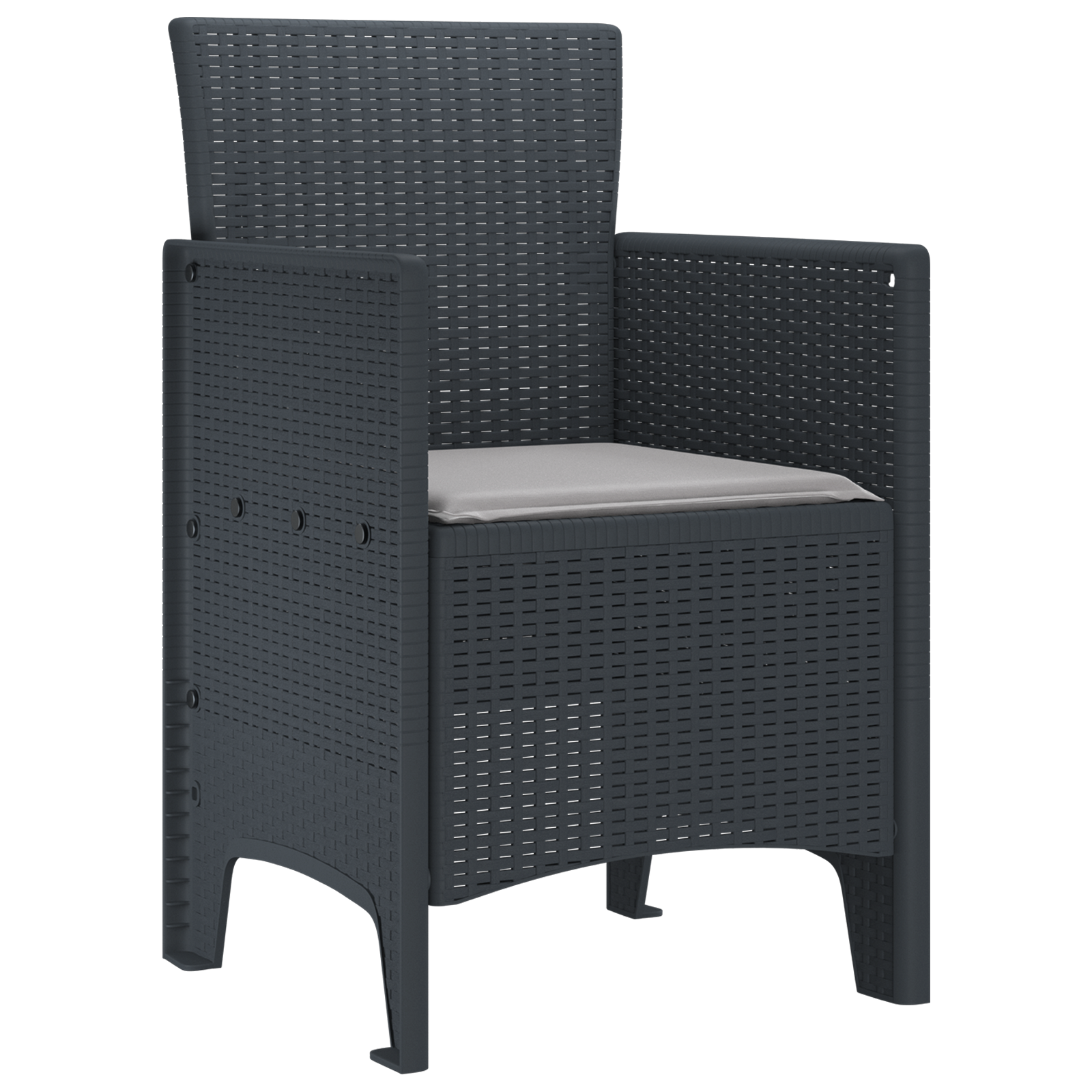 Garden Chair Set of 2 Anthracite, Light Grey - Image 4