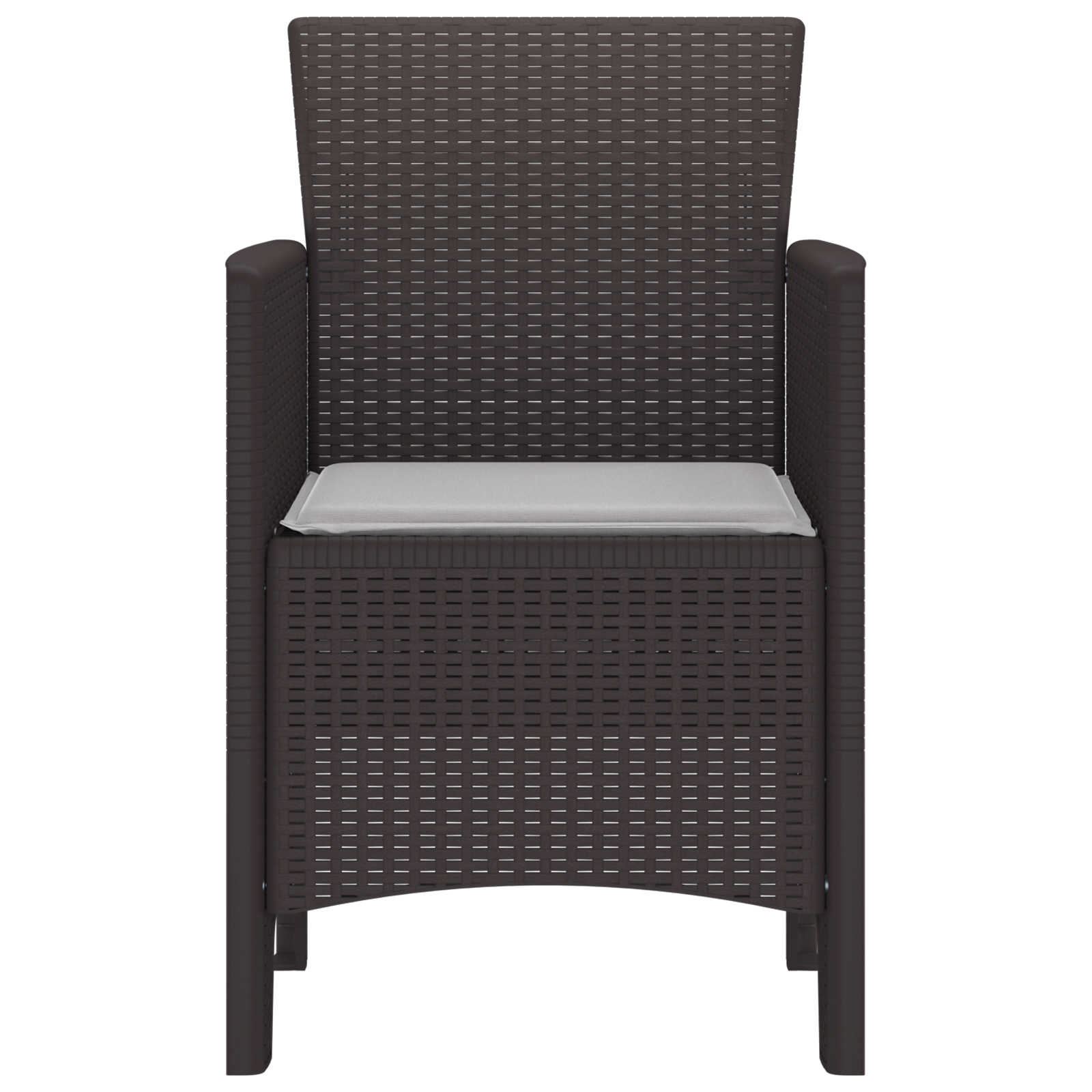 Garden Chair Set of 2 Brown Rattan Standard Durable - Image 6