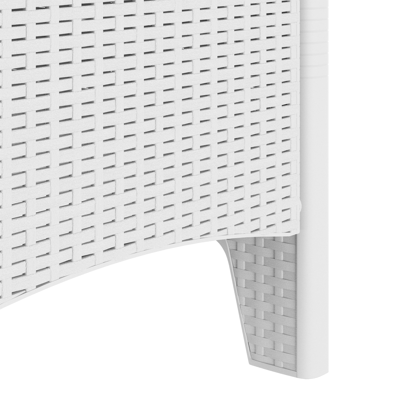 Garden Chairs 4 pcs White Poly Rattan - Image 8