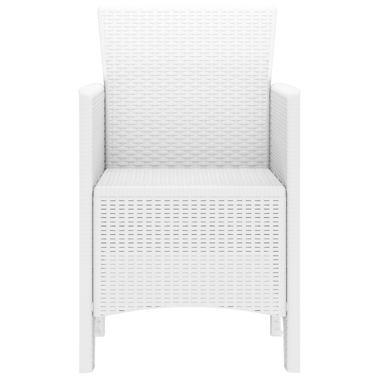 Garden Chairs 4 pcs White Poly Rattan - Image 6