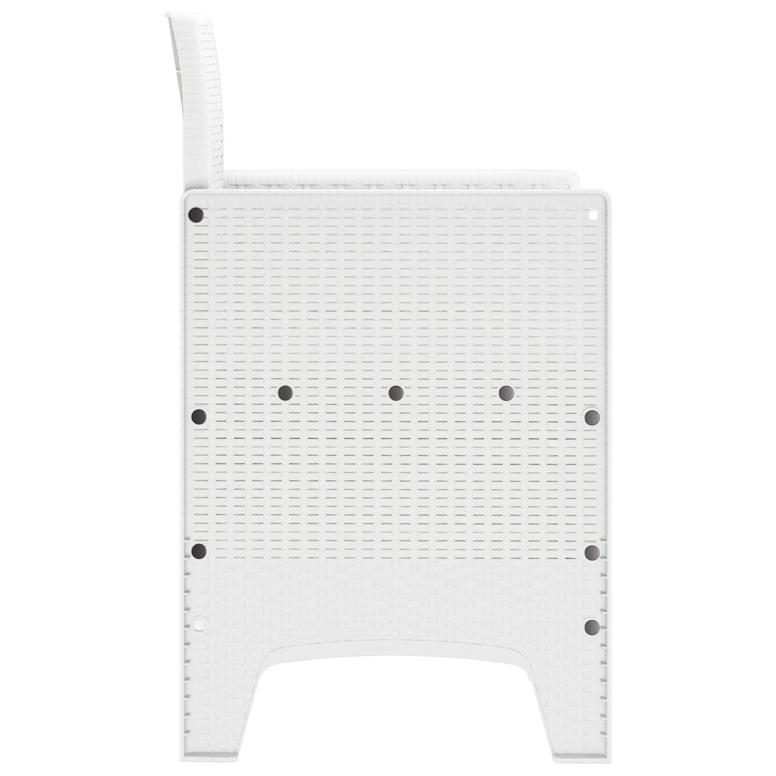 Garden Chairs 4 pcs White Poly Rattan - Image 7