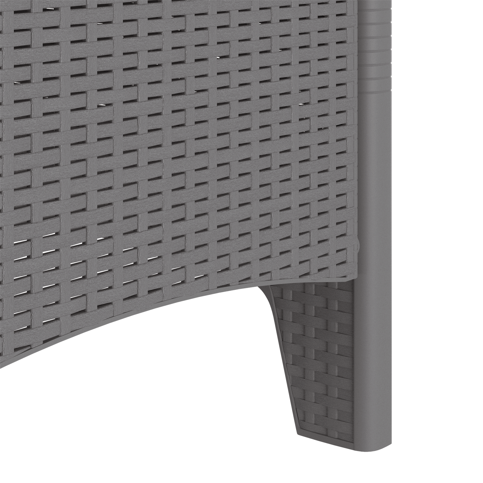 Garden Chairs 4 pcs Light Grey Poly Rattan - Image 8