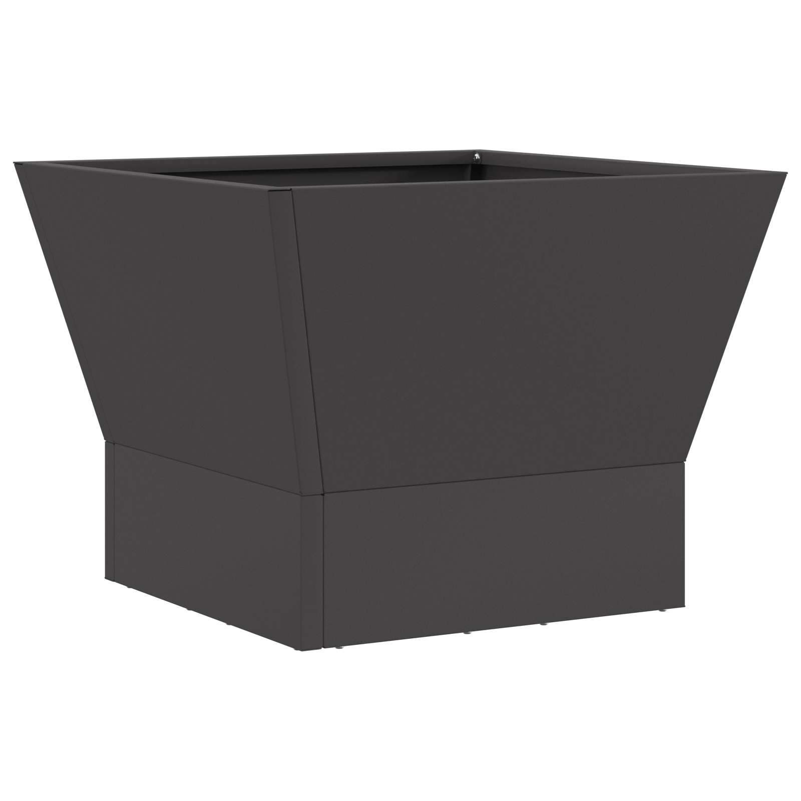 Fire Pit Square Black 40x40x30 cm Steel - Image 2