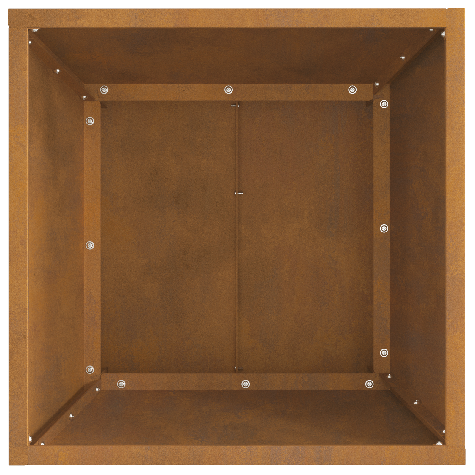 Fire Pit Square 40x40x30 cm Weathering Steel - Image 6