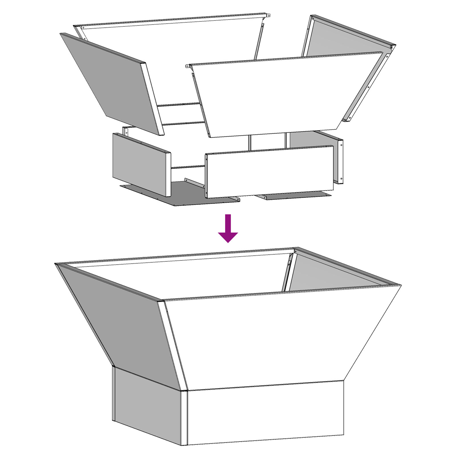 Fire Pit Square Black 60x60x35 cm Steel - Image 8