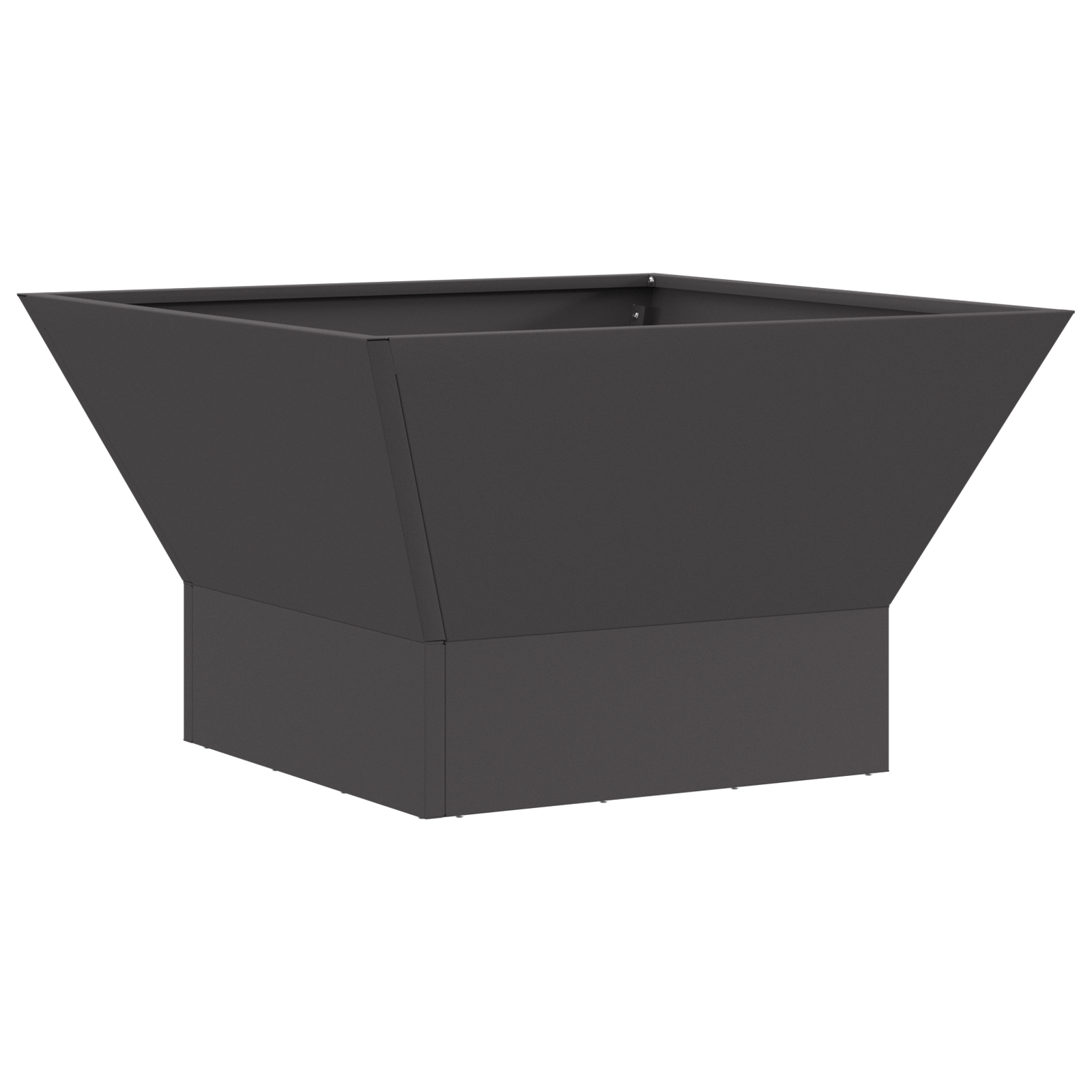 Fire Pit Square Black 60x60x35 cm Steel - Image 2