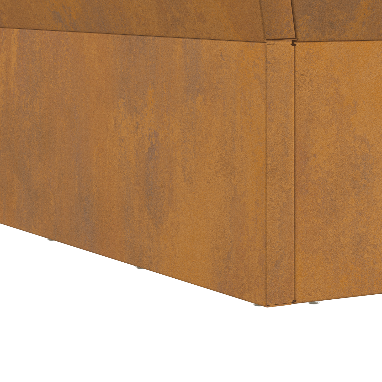 Fire Pit Square Black 60x60x35 cm Weathering Steel - Image 8