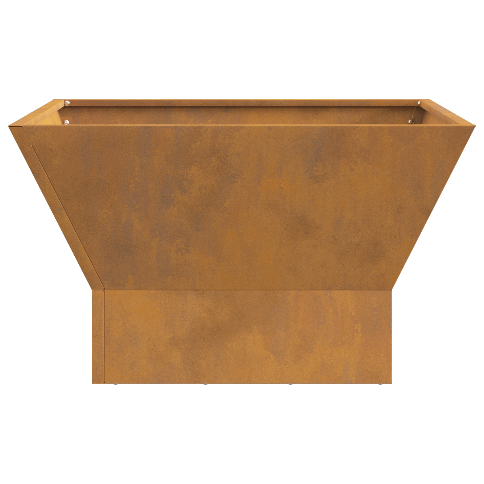 Fire Pit Square Black 60x60x35 cm Weathering Steel - Image 5