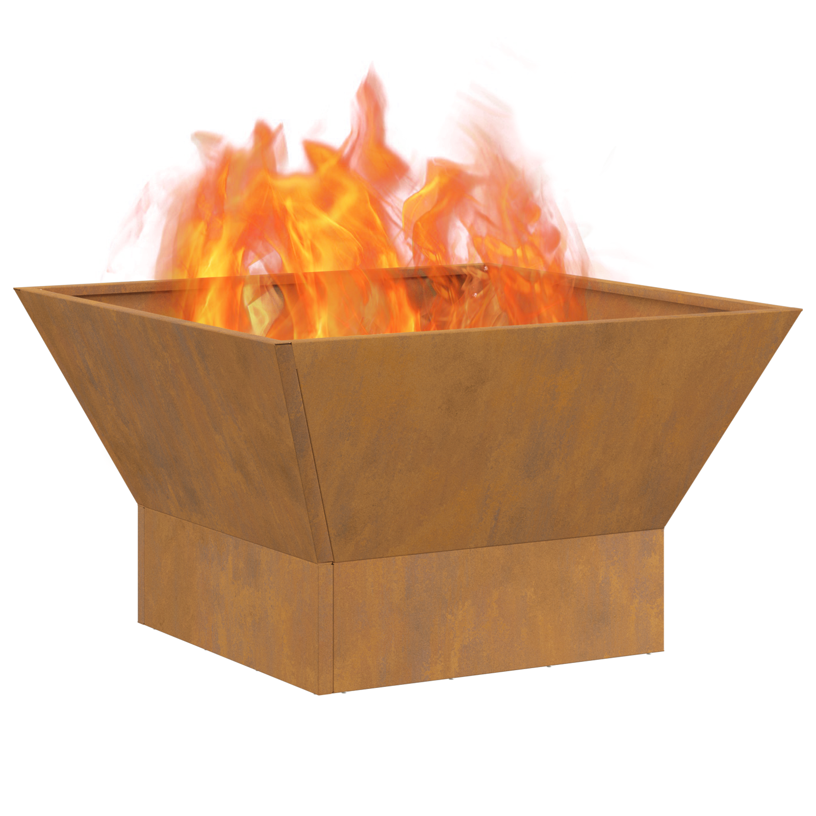 Thumbnail - vidaXL Feuerstelle Quadratisch Schwarz 60x60x35 cm Cortenstahl