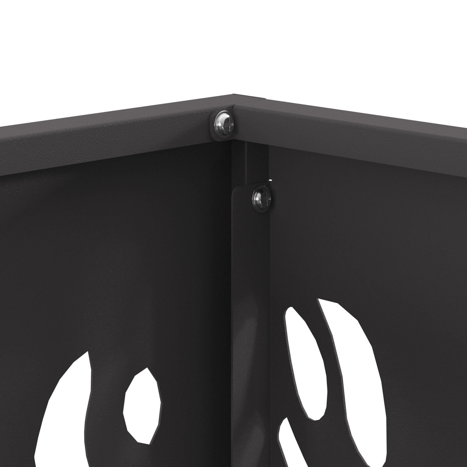 Fire Pit Square Black 40x40x40 cm Steel - Image 6