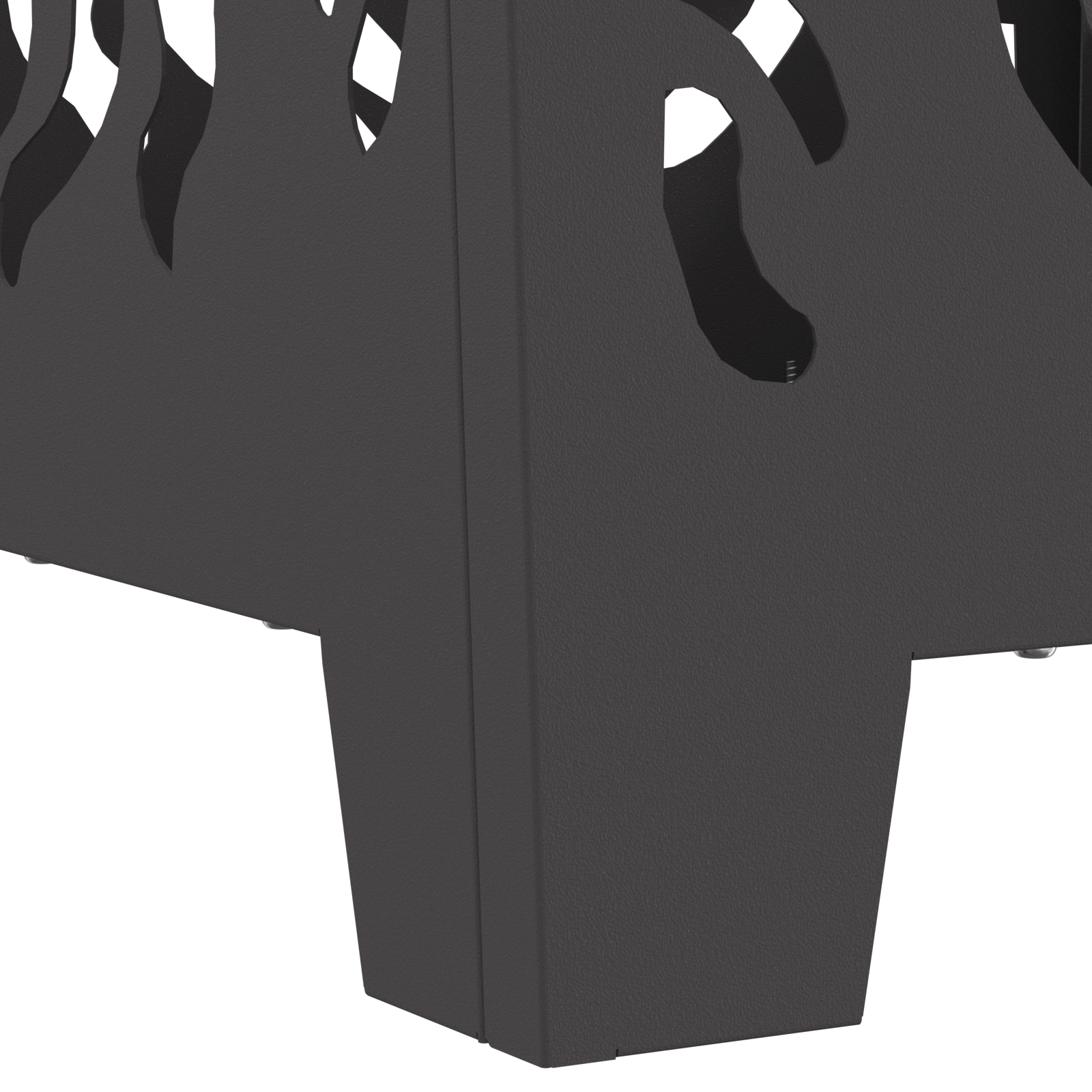 Fire Pit Square Black 40x40x40 cm Steel - Image 7