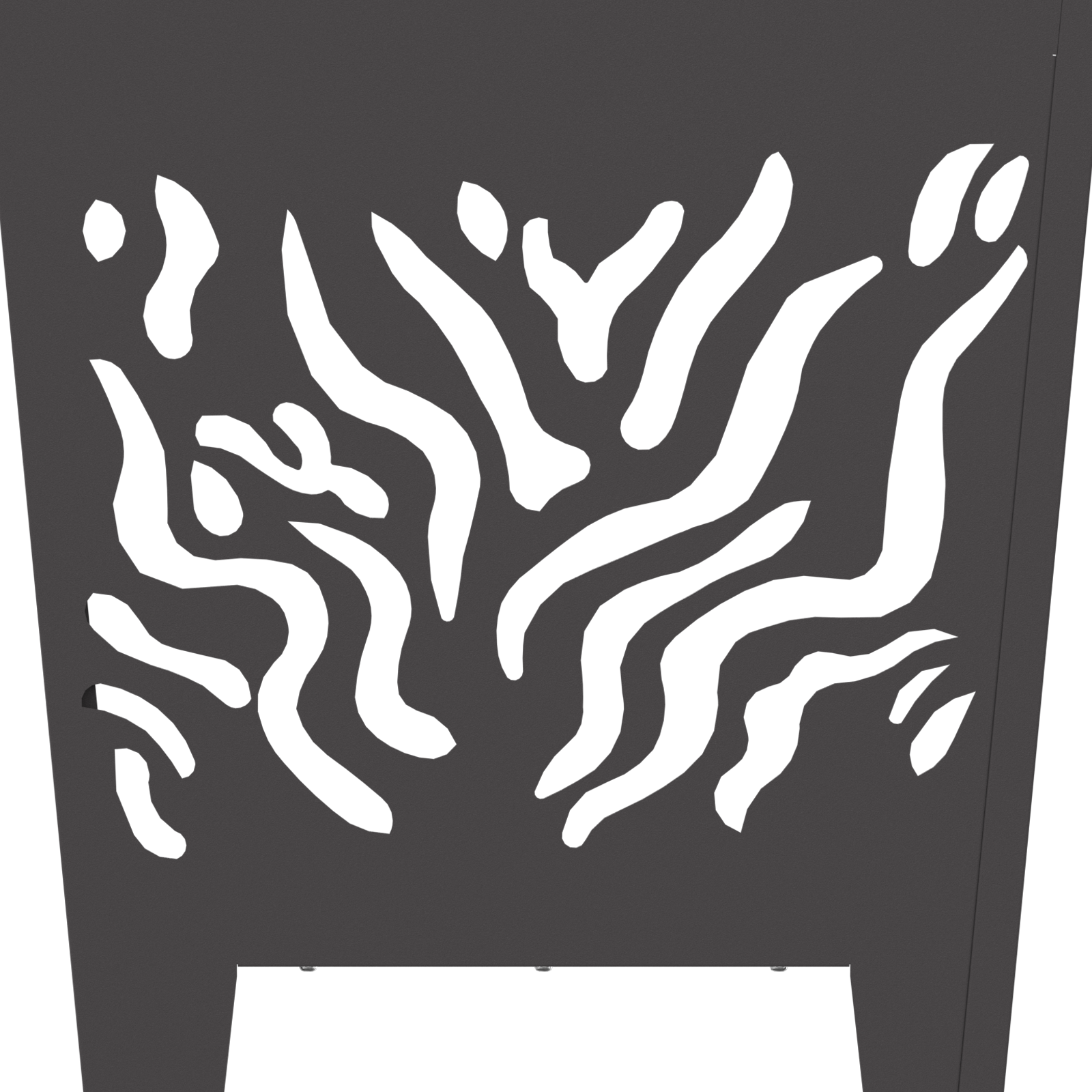 Fire Pit Square Black 40x40x40 cm Steel - Image 8