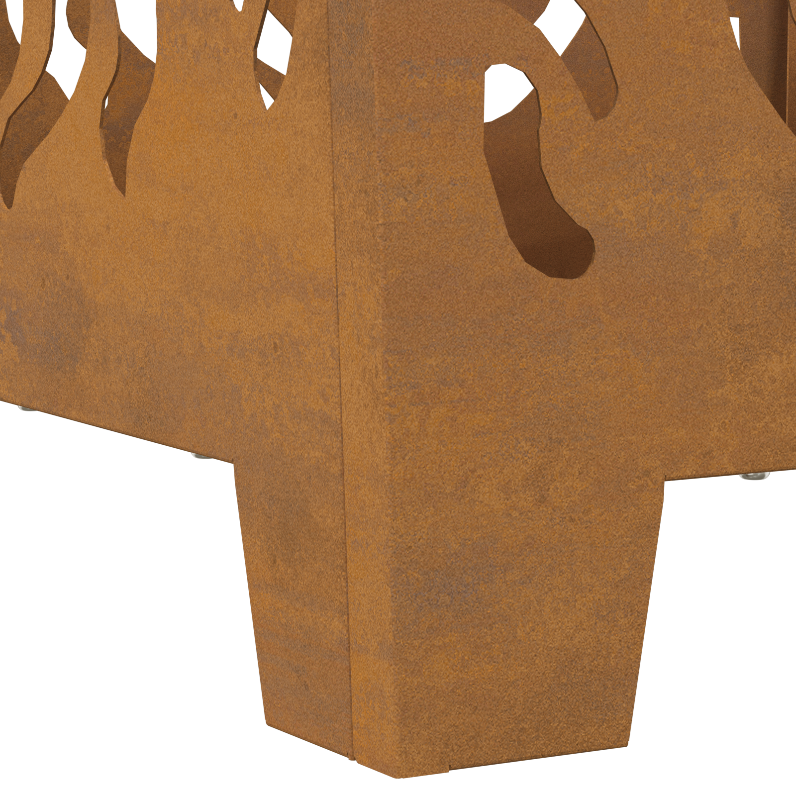 Fire Pit Square 40x40x40 cm Weathering Steel - Image 8