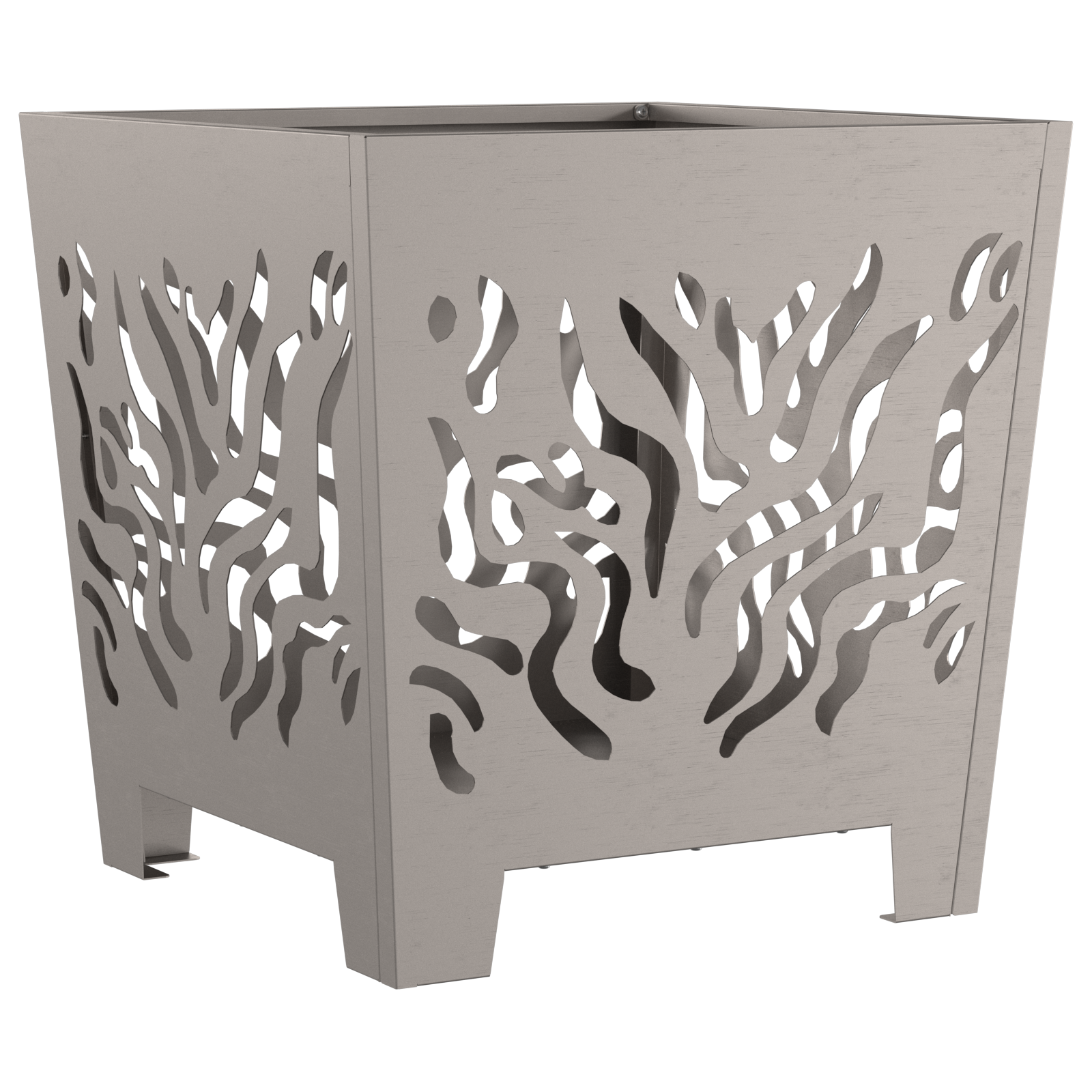 Fire Pit Square 40x40x40 cm Weathering Steel - Image 4